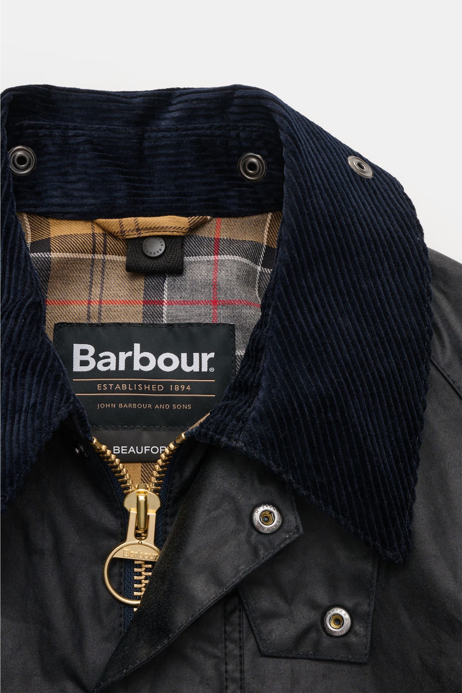 Barbour Waxed jacket 'Beaufort' - dark navy