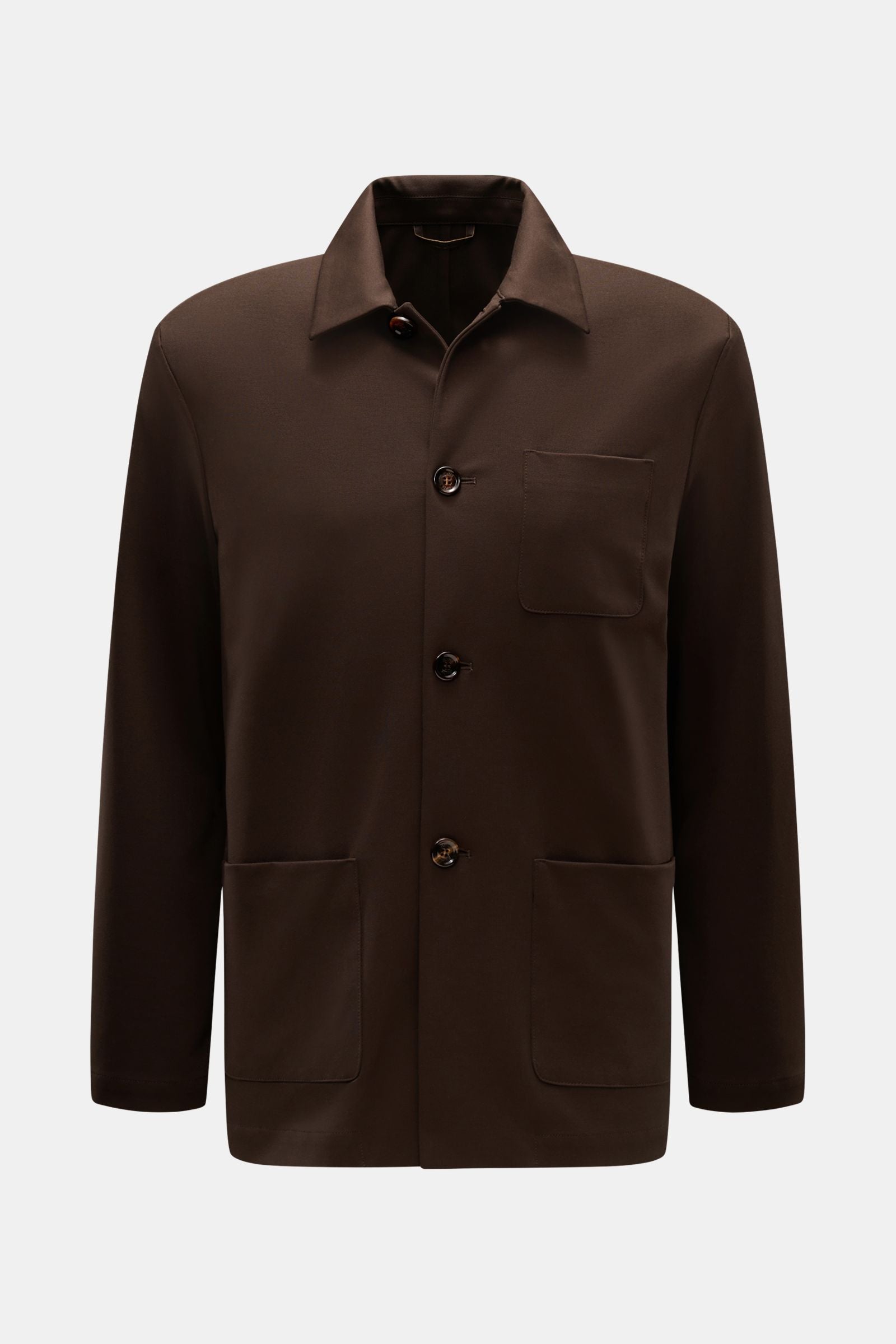 Moorer Jersey jacket 'Keaton' - dark brown
