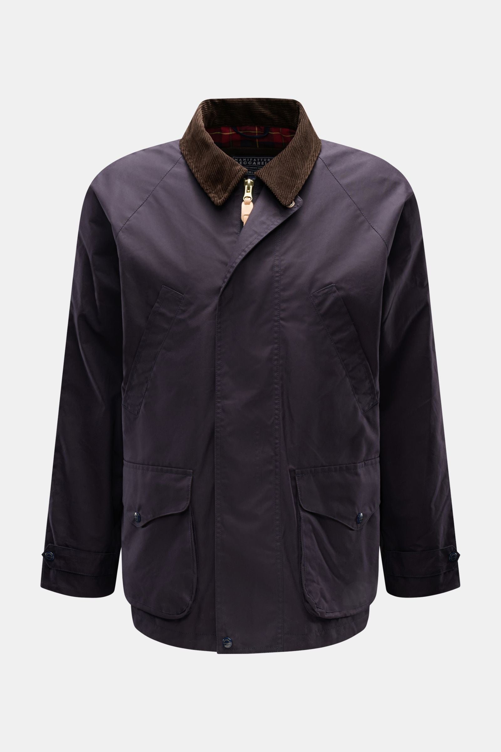 Manifattura Ceccarelli Waxed jacket 'Raincaban' - navy