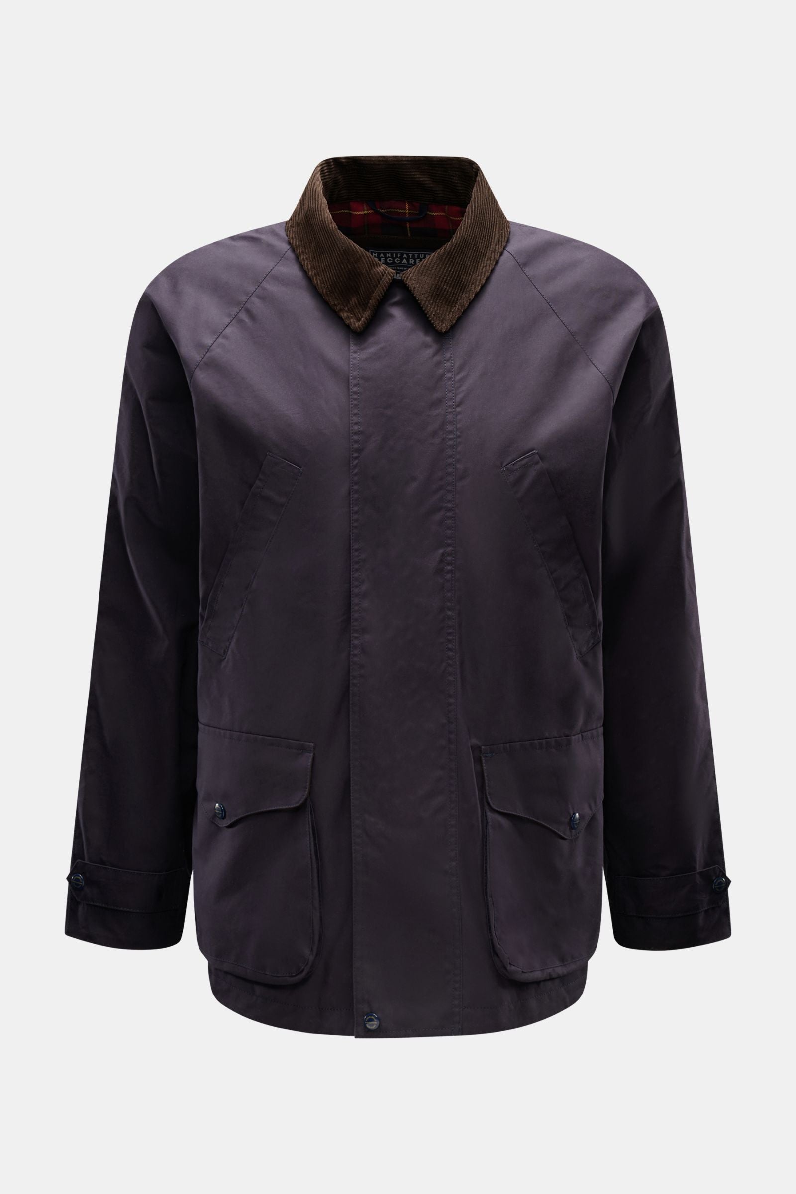 Manifattura Ceccarelli Waxed jacket 'Raincaban' - navy