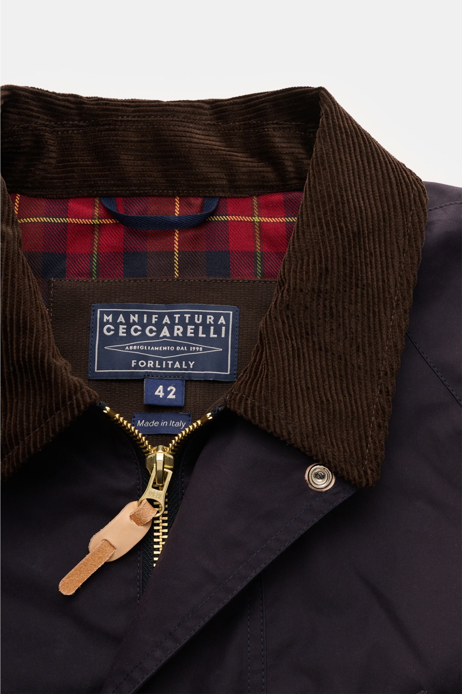 Manifattura Ceccarelli Waxed jacket 'Raincaban' - navy