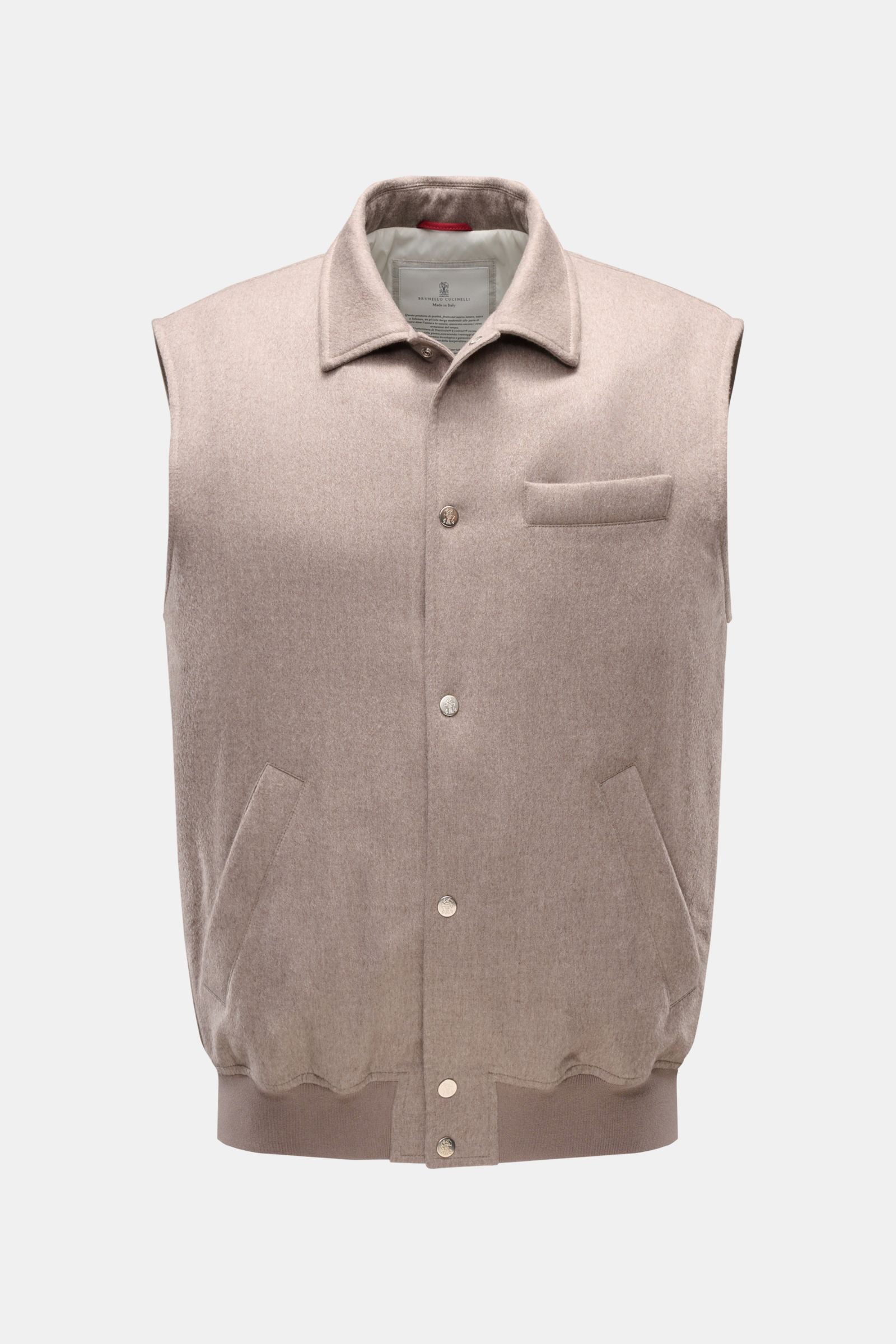 Brunello Cucinelli Cashmere outdoor gilet - Taupe