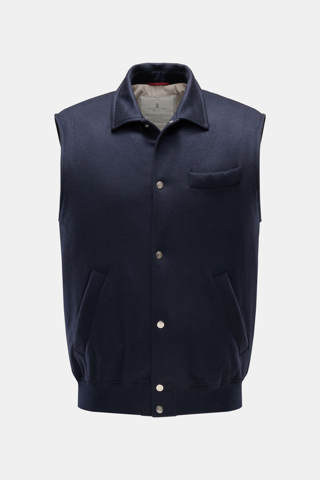 Brunello Cucinelli Cashmere outdoor gilet - Navy