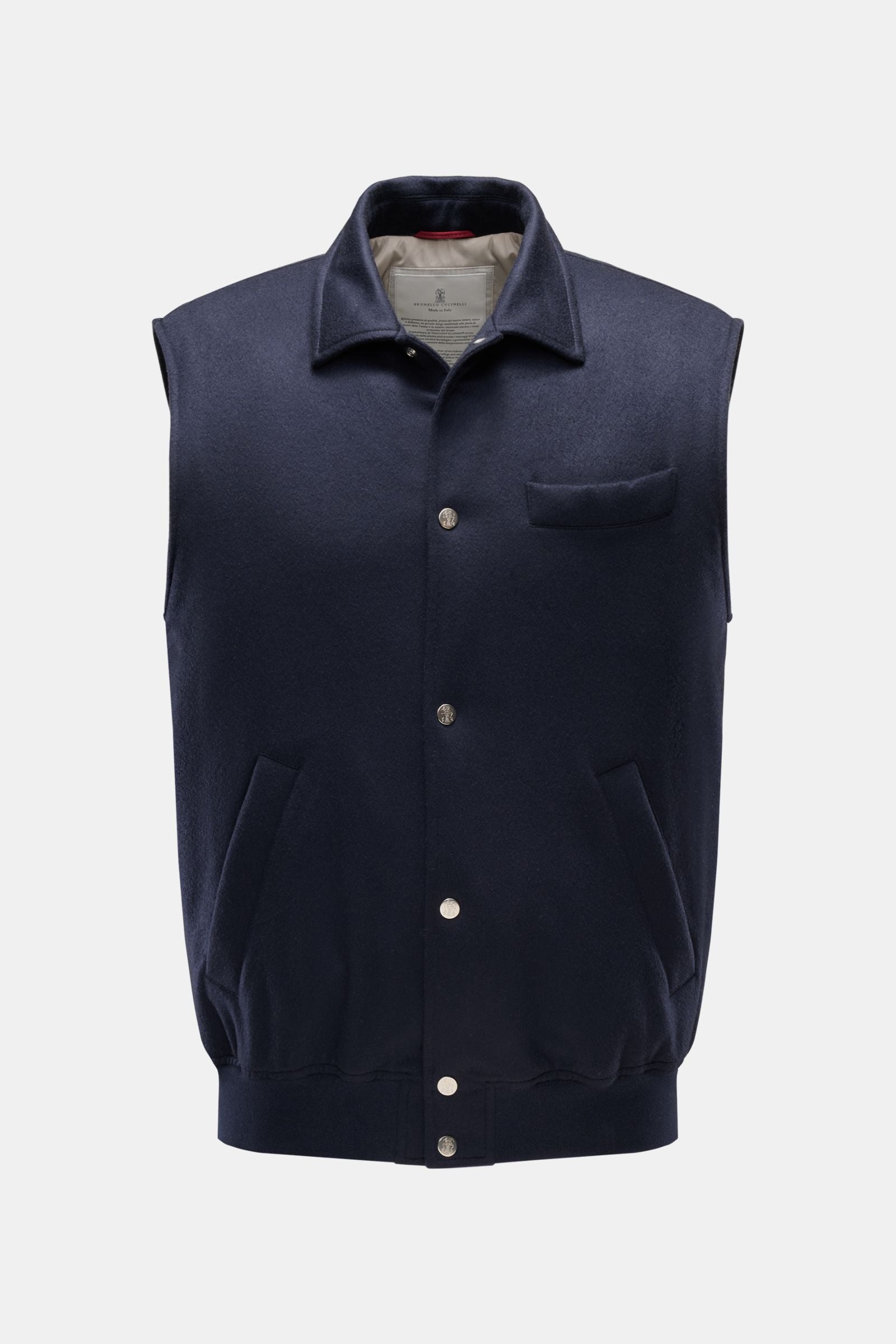 Brunello Cucinelli Cashmere outdoor gilet - Navy
