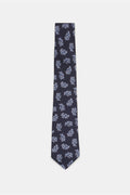 Borrelli Silk tie navy/b - Navy