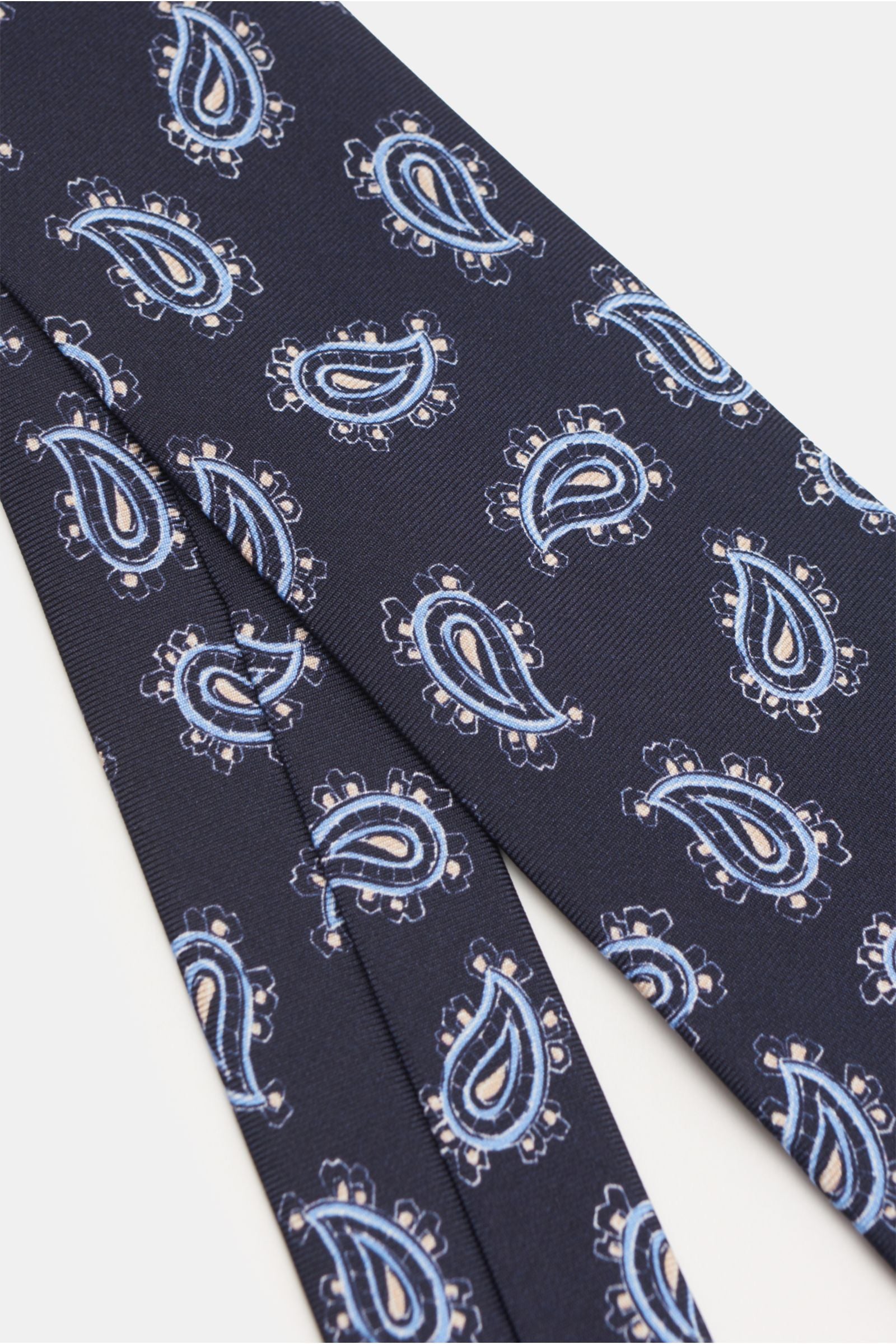 Borrelli Silk tie navy/b - Navy