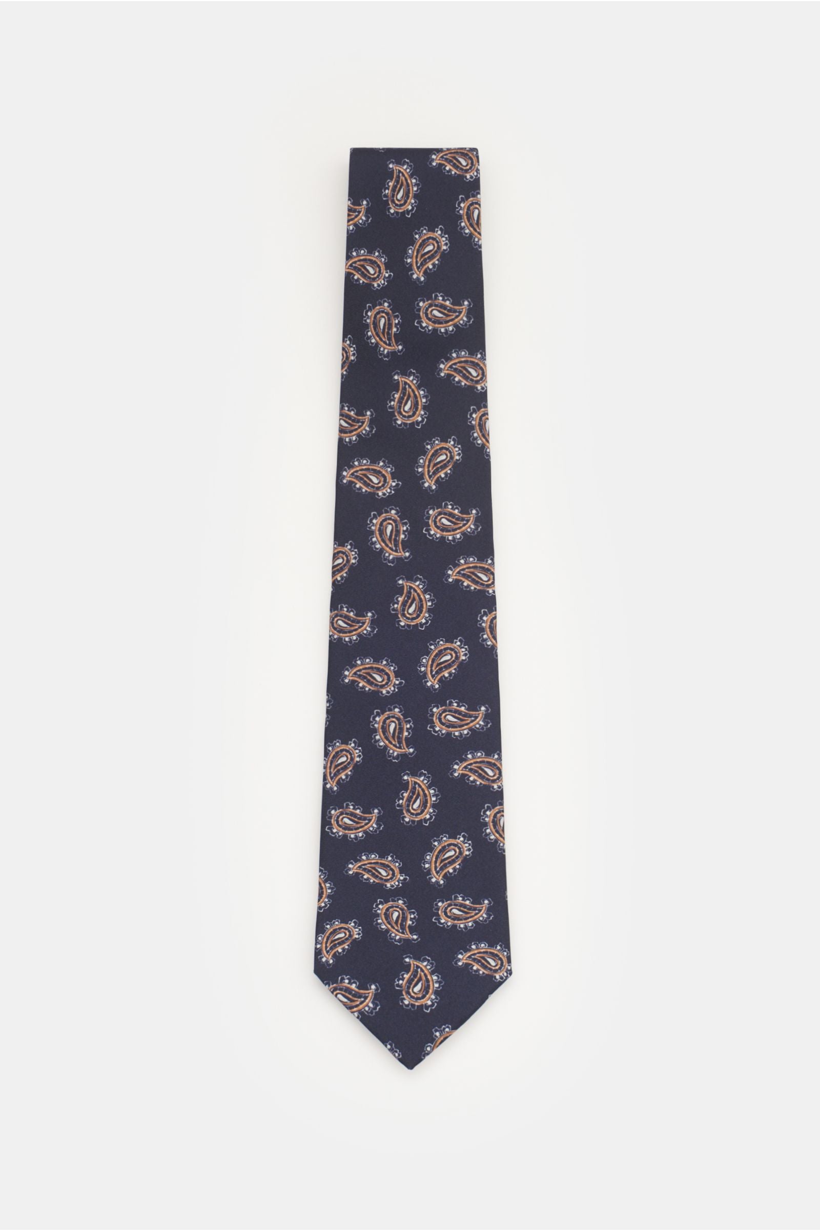 Borrelli Silk tie navy/b - Navy 2