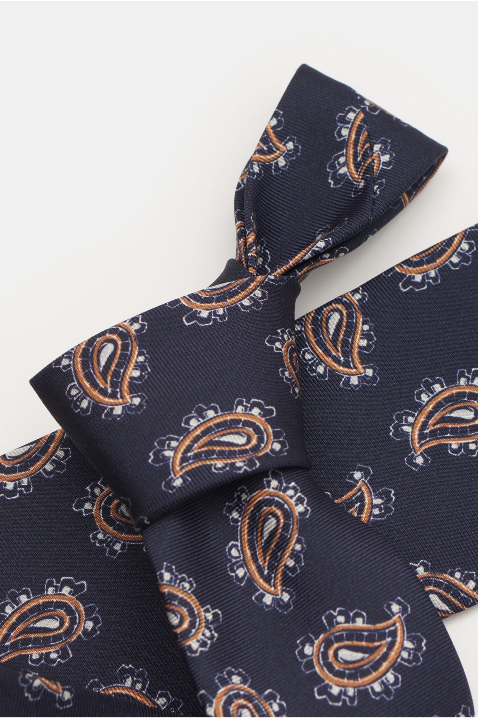 Borrelli Silk tie navy/b - Navy 2
