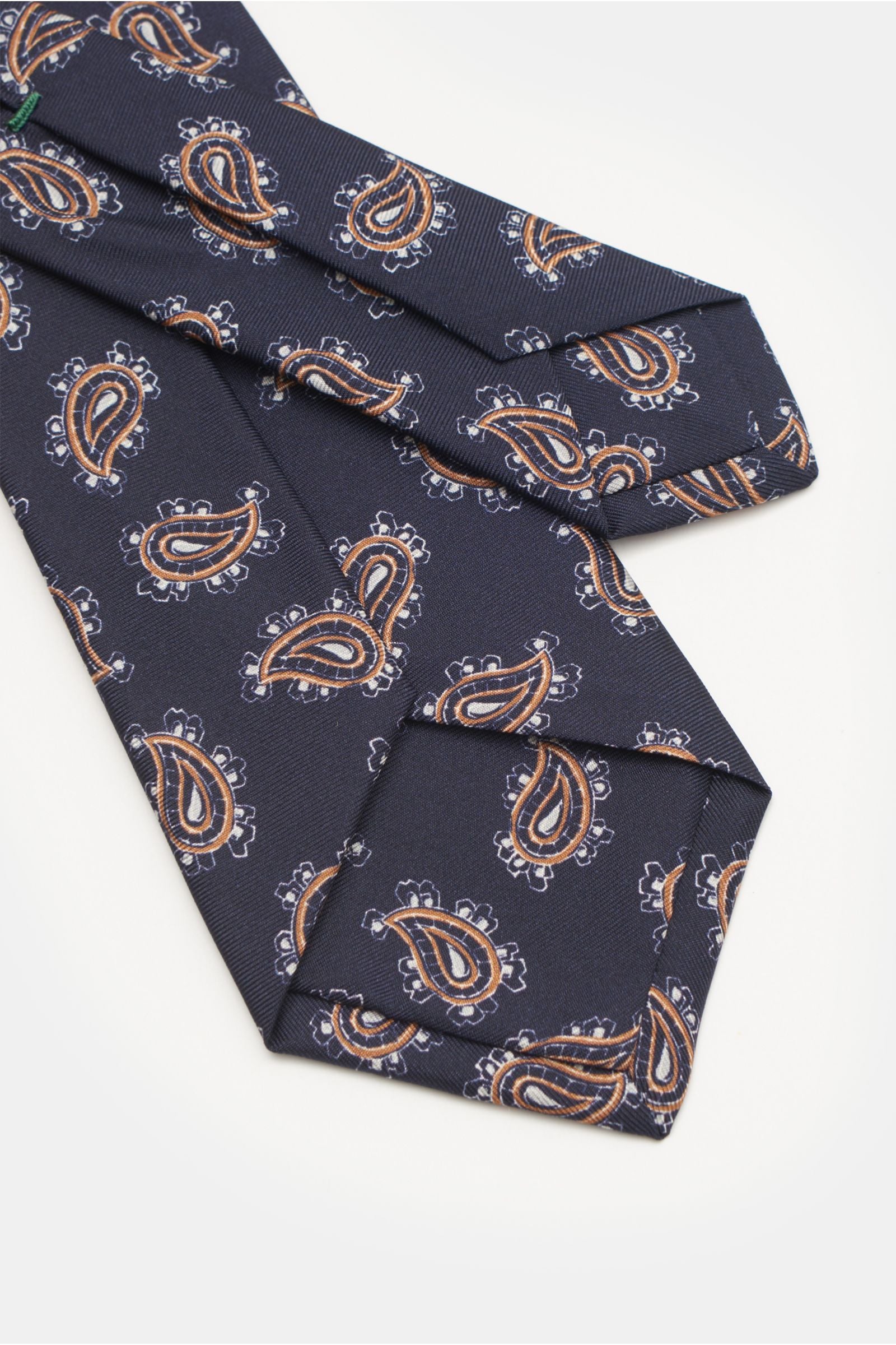 Borrelli Silk tie navy/b - Navy 2