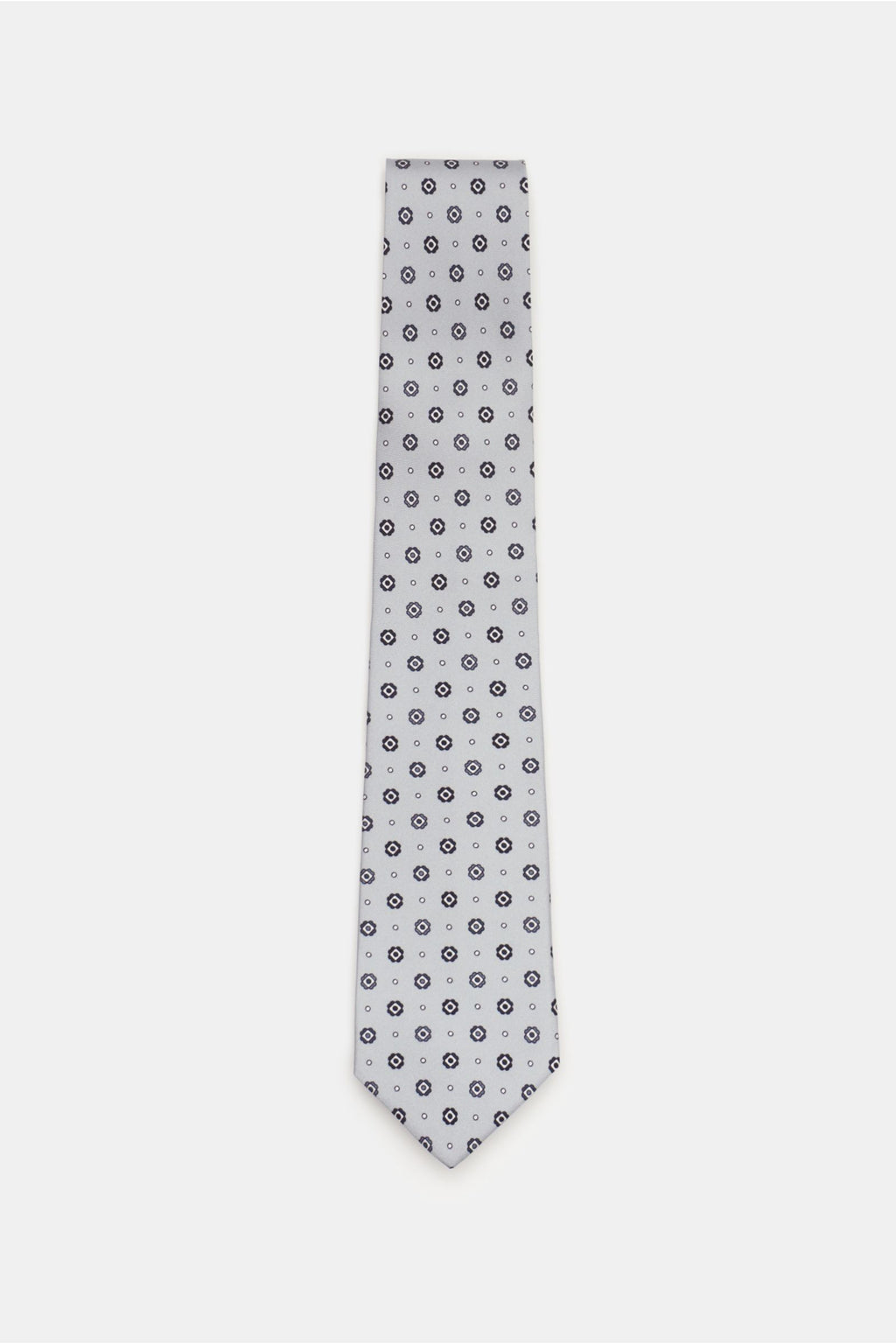Borrelli Silk tie y/white/t - Grey