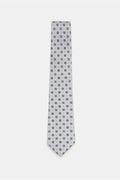 Borrelli Silk tie y/white/t - Grey