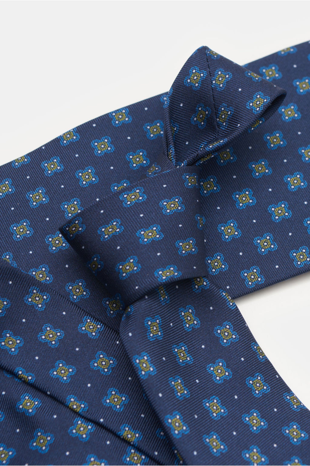 Borrelli Silk tie /t - Navy