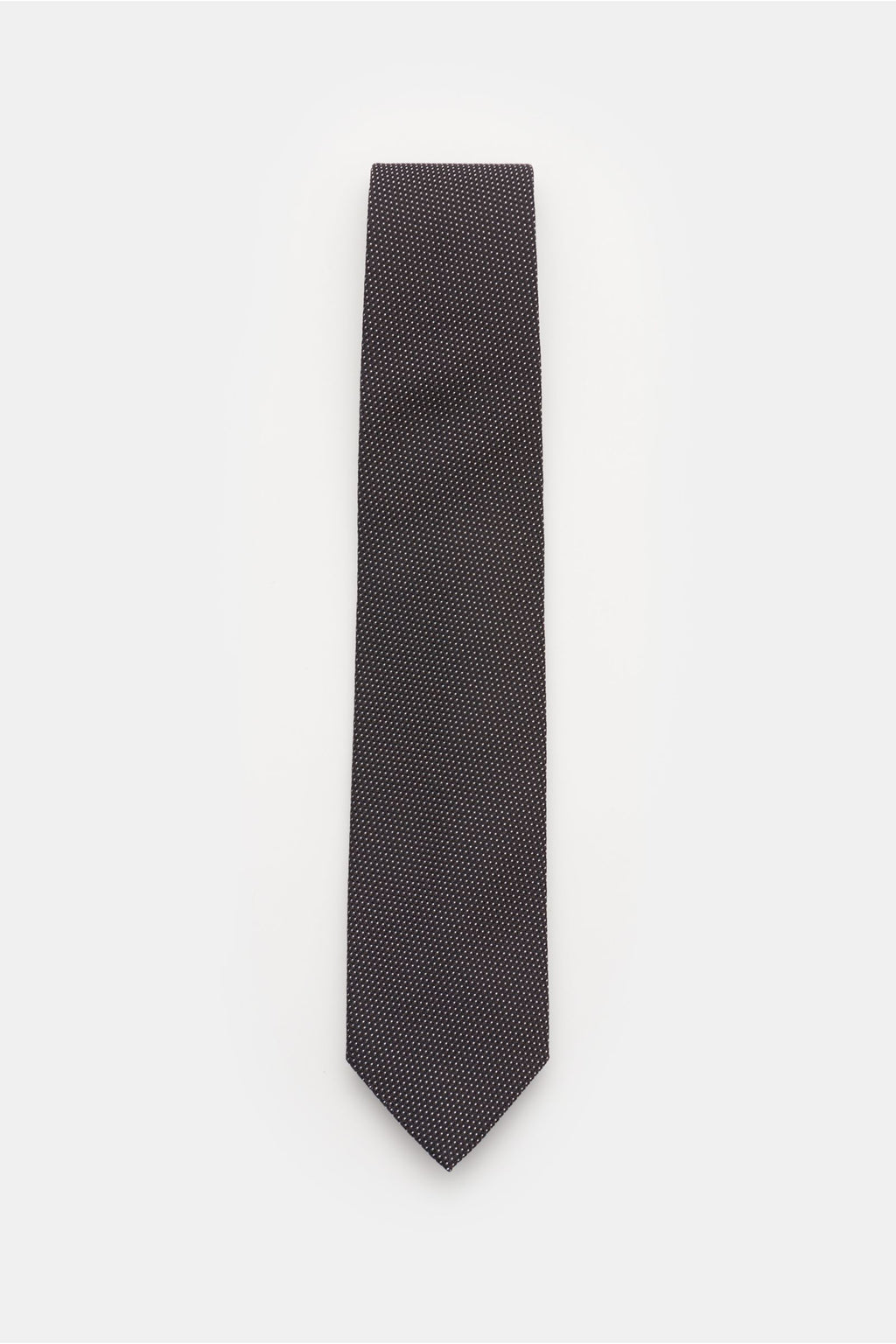 Bigi Silk tie 'Laos' anthracite/black/white dotted - dotted