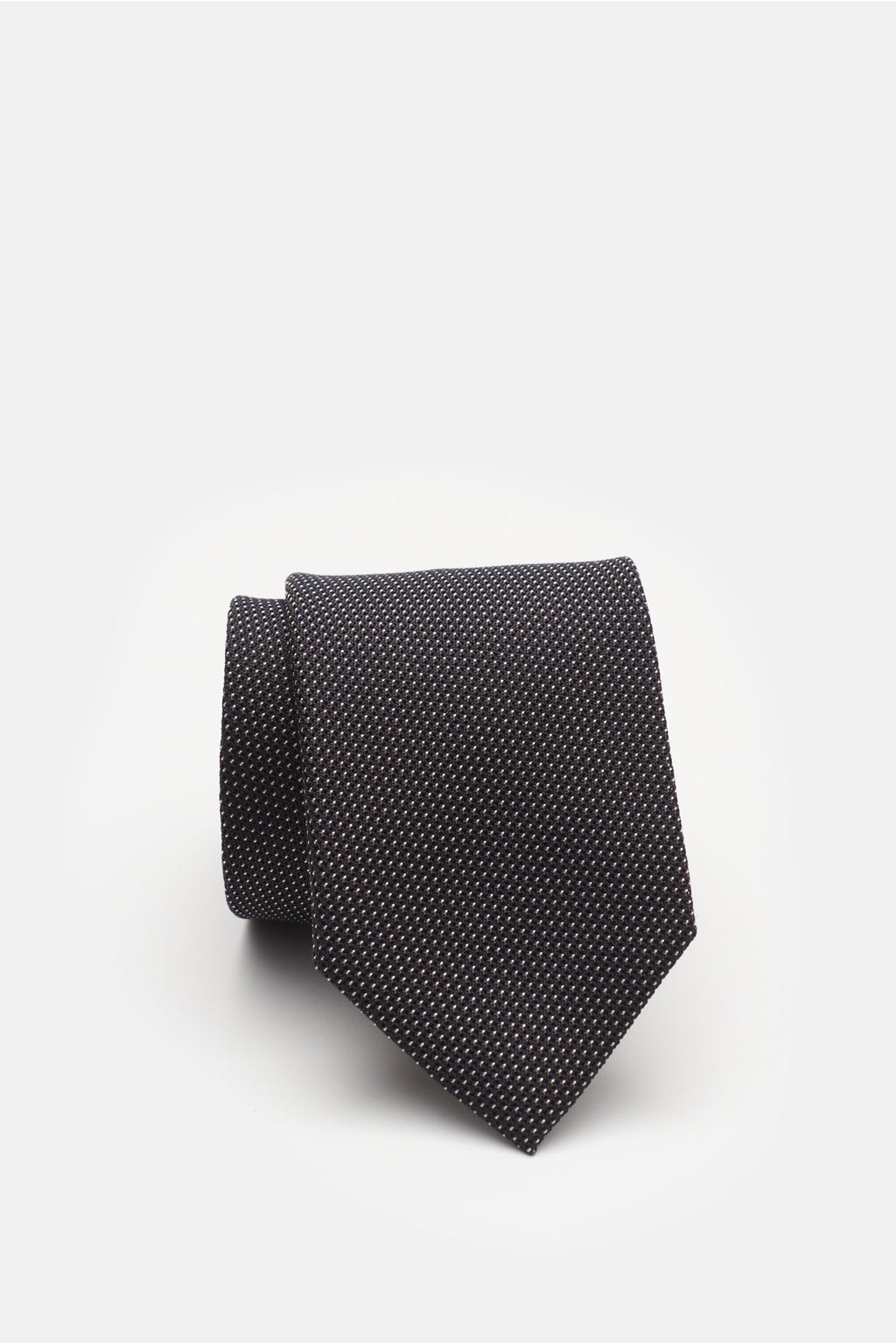 Bigi Silk tie 'Laos' anthracite/black/white dotted - dotted