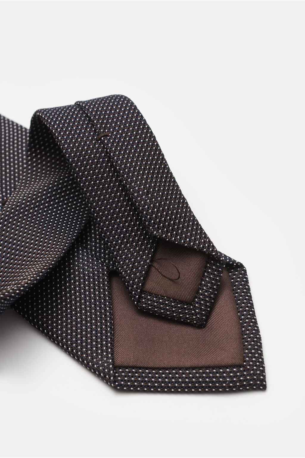 Bigi Silk tie 'Laos' anthracite/black/white dotted - dotted