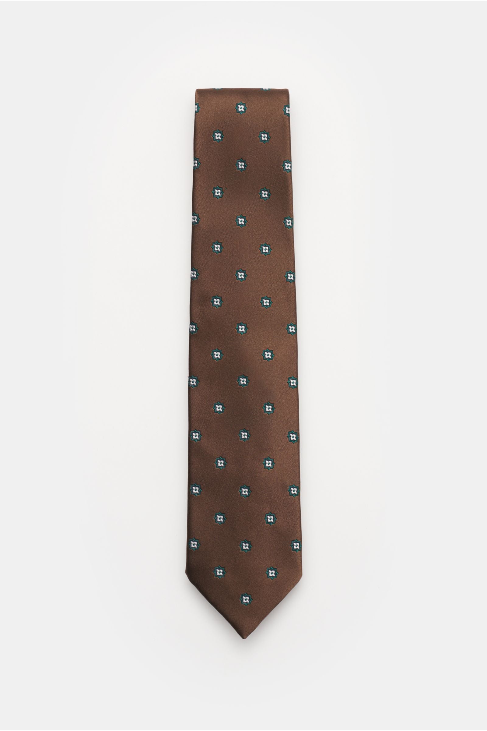 Bigi Silk tie 'Rio' - Dark brown 3