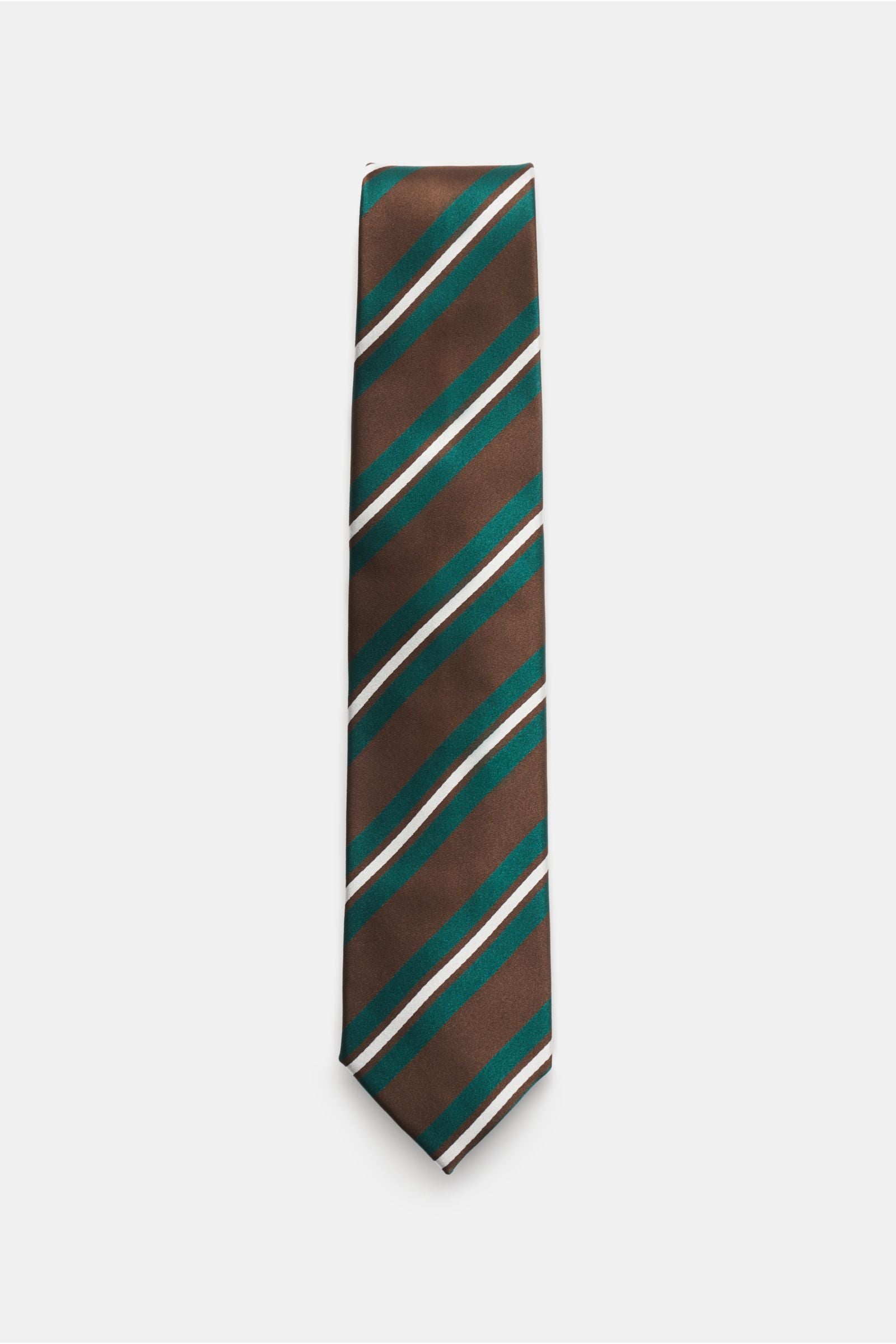 Bigi Silk tie 'Rio' - Dark brown 2