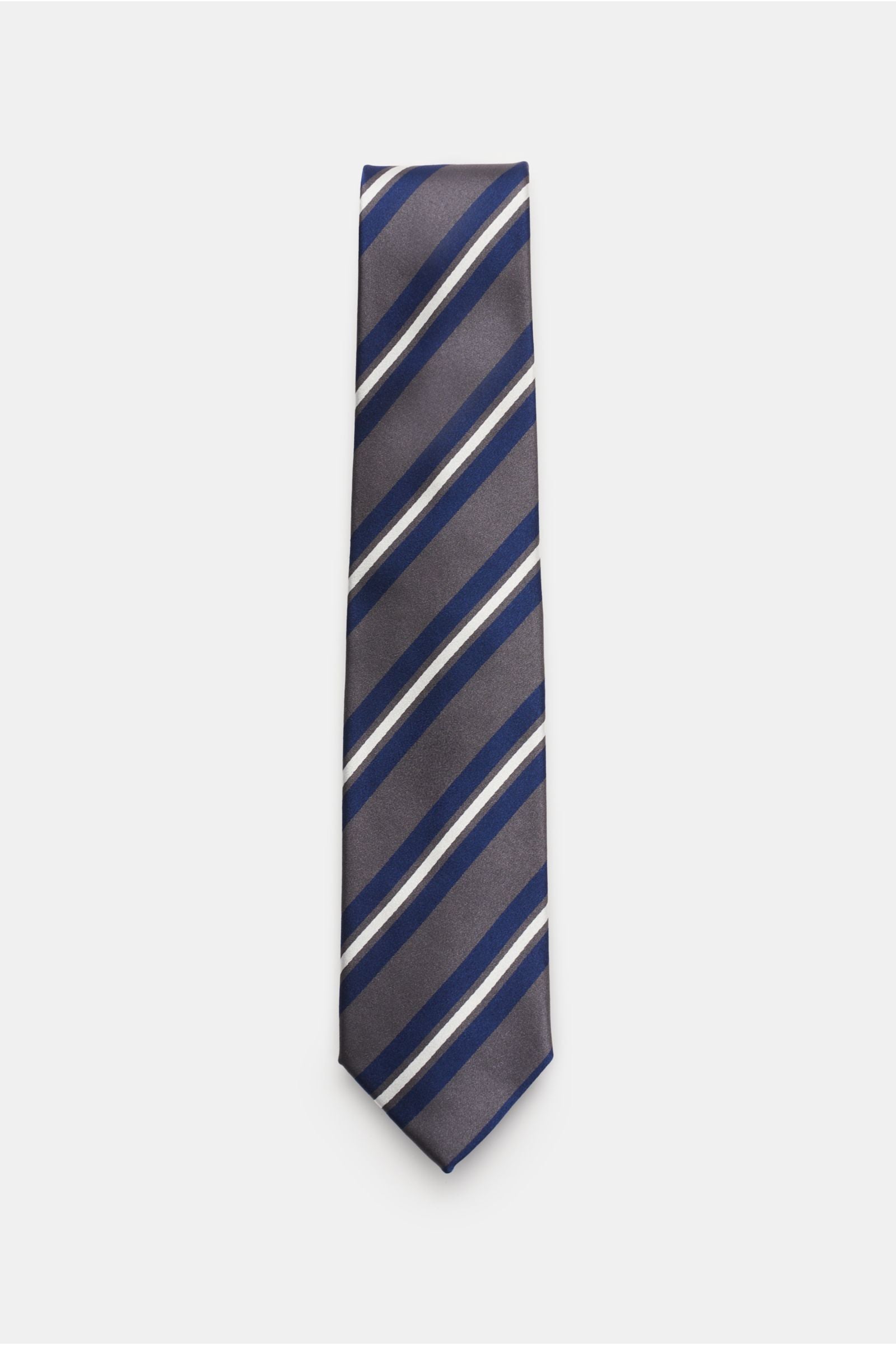 Bigi Silk tie 'Rio' - Grey