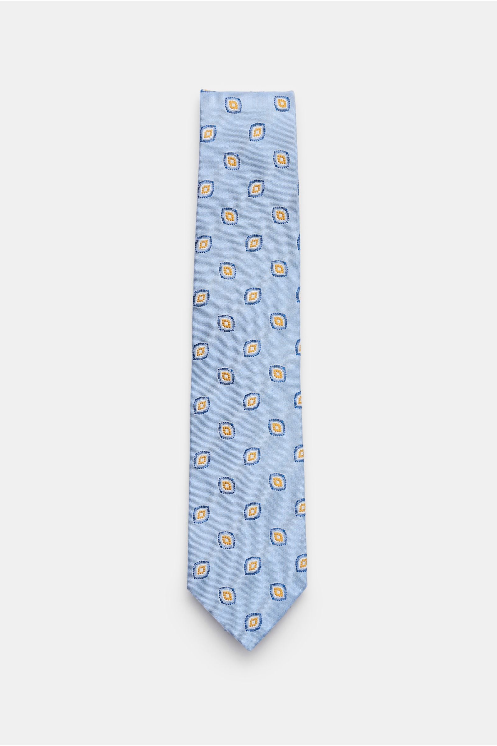 Bigi Silk tie 'Volga' light blue/navy/t - Light blue 2