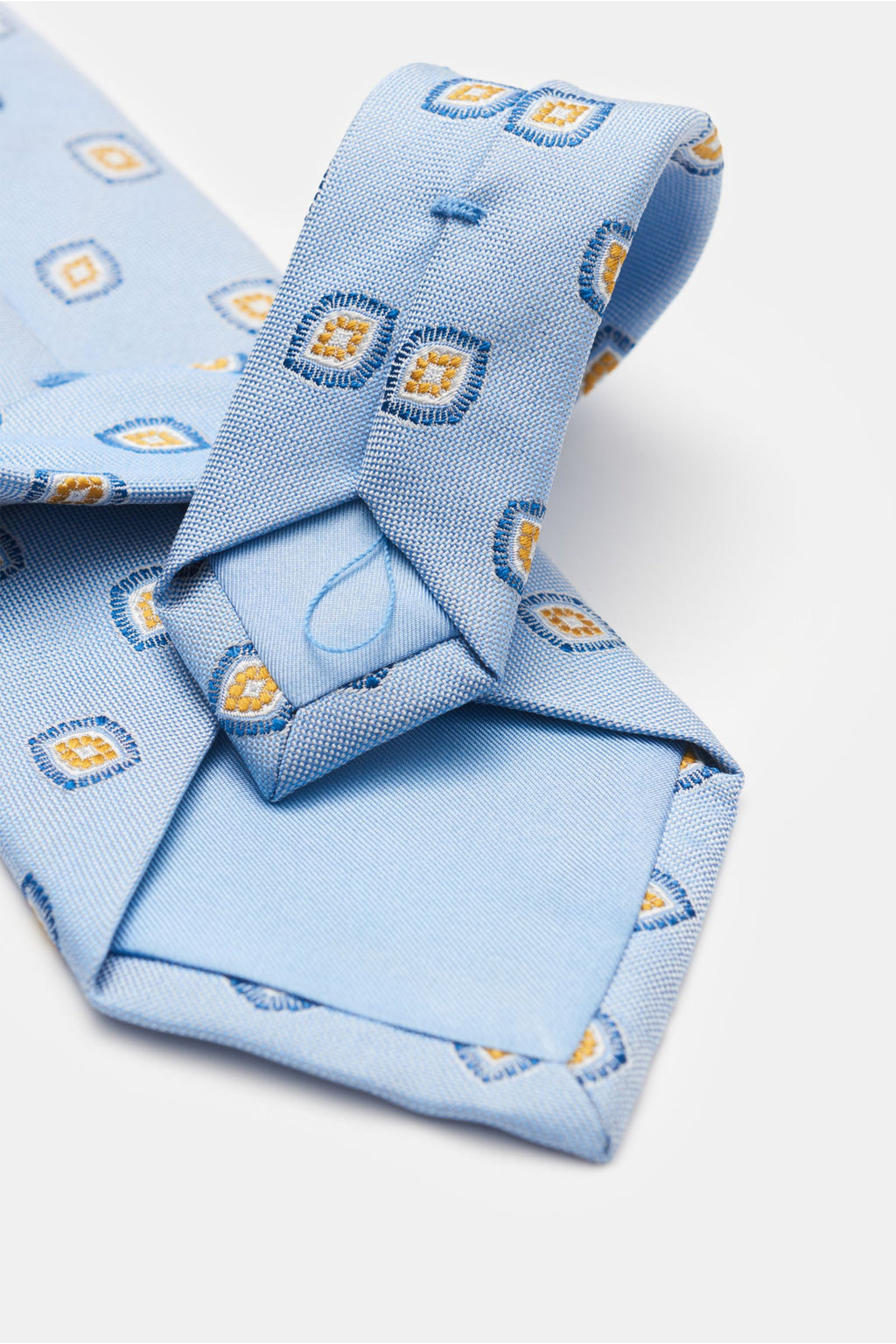 Bigi Silk tie 'Volga' light blue/navy/t - Light blue 2