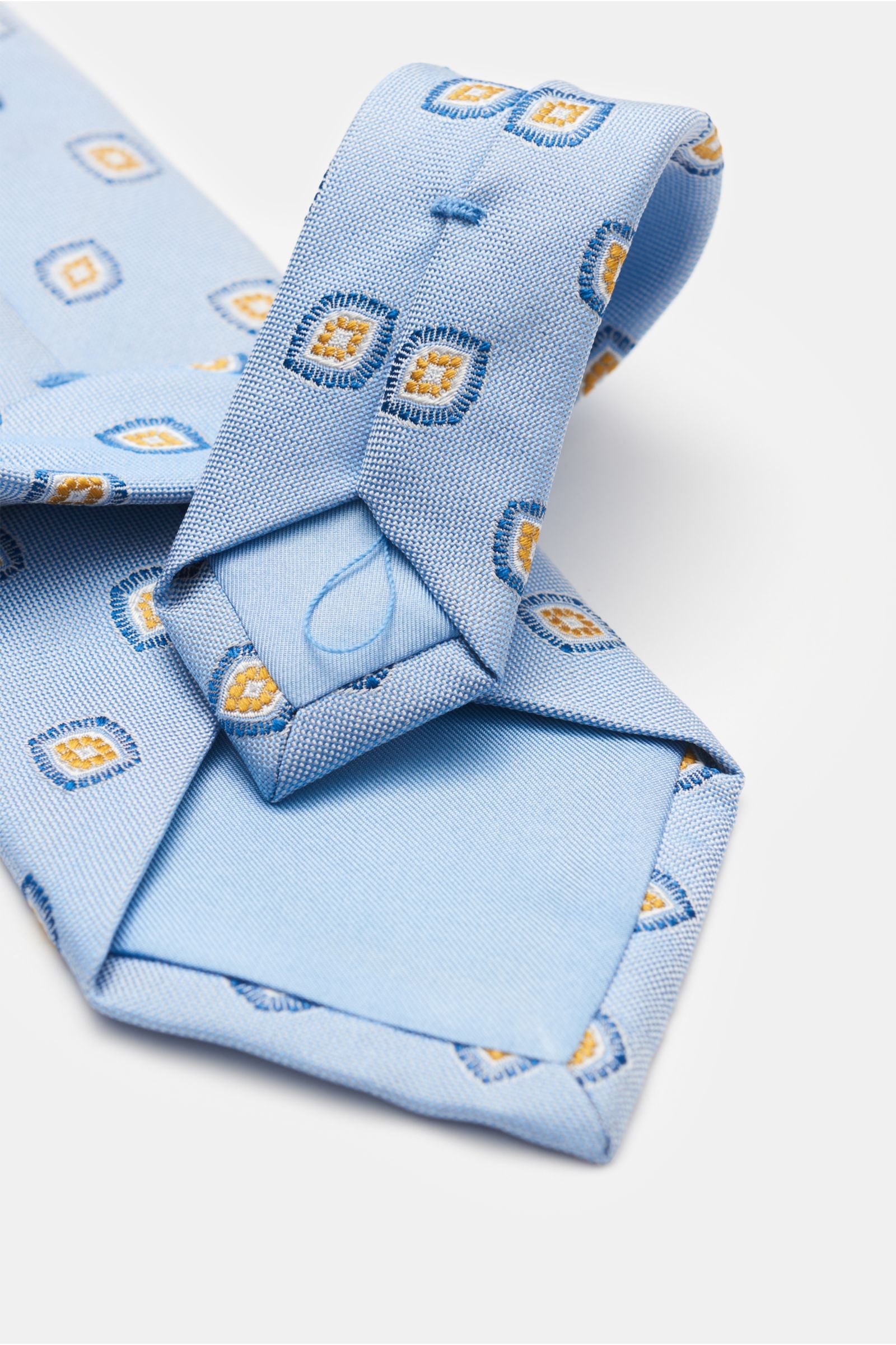 Bigi Silk tie 'Volga' light blue/navy/t - Light blue 2
