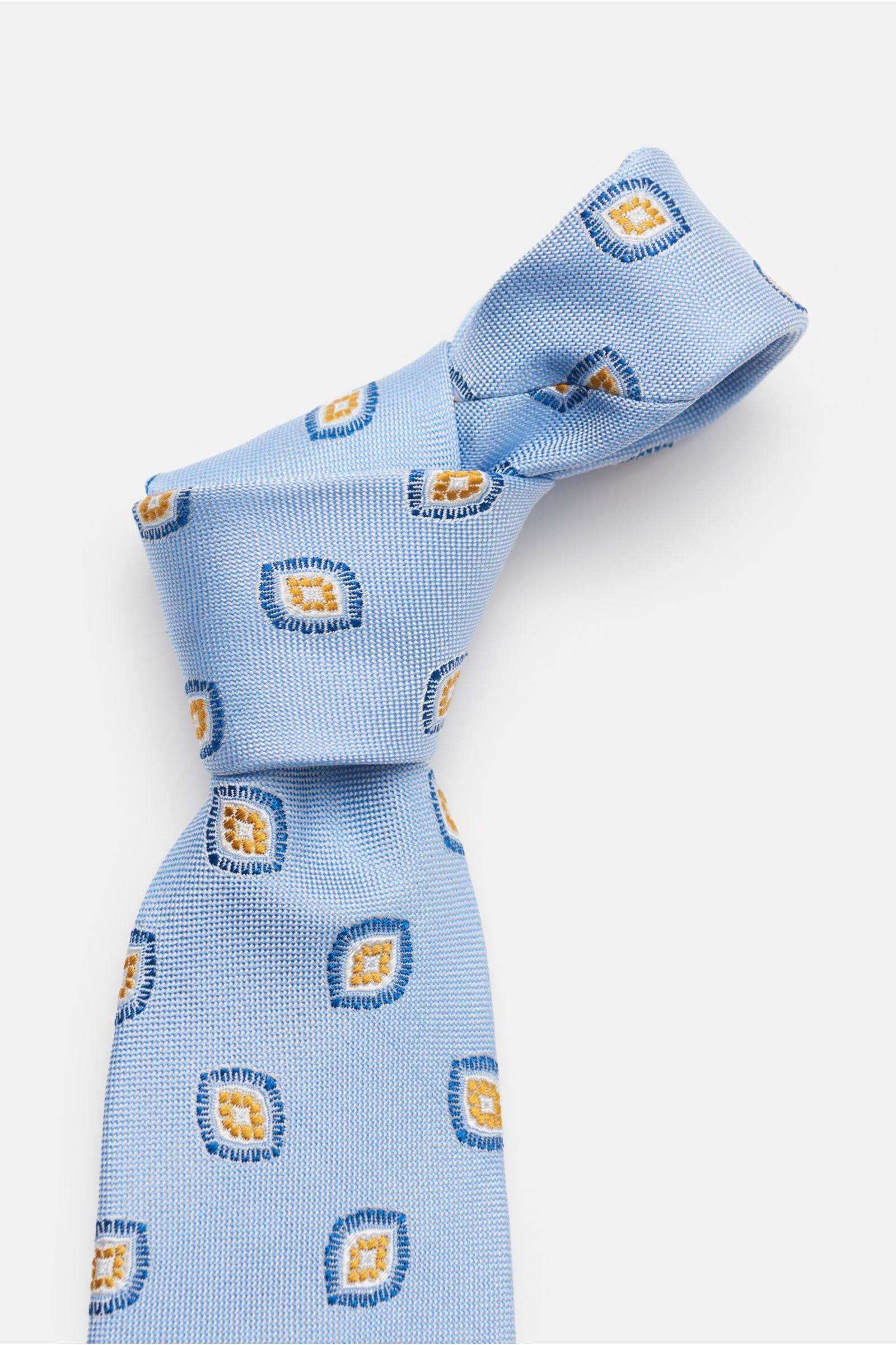 Bigi Silk tie 'Volga' light blue/navy/t - Light blue 2
