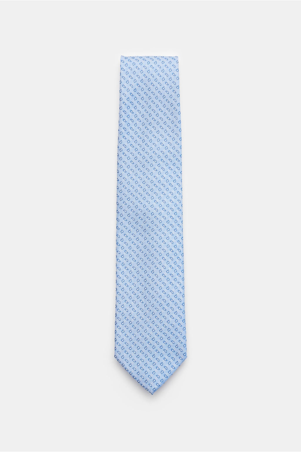 Bigi Silk tie 'Volga' light blue/navy/t - Light blue