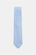 Bigi Silk tie 'Volga' light blue/navy/t - Light blue
