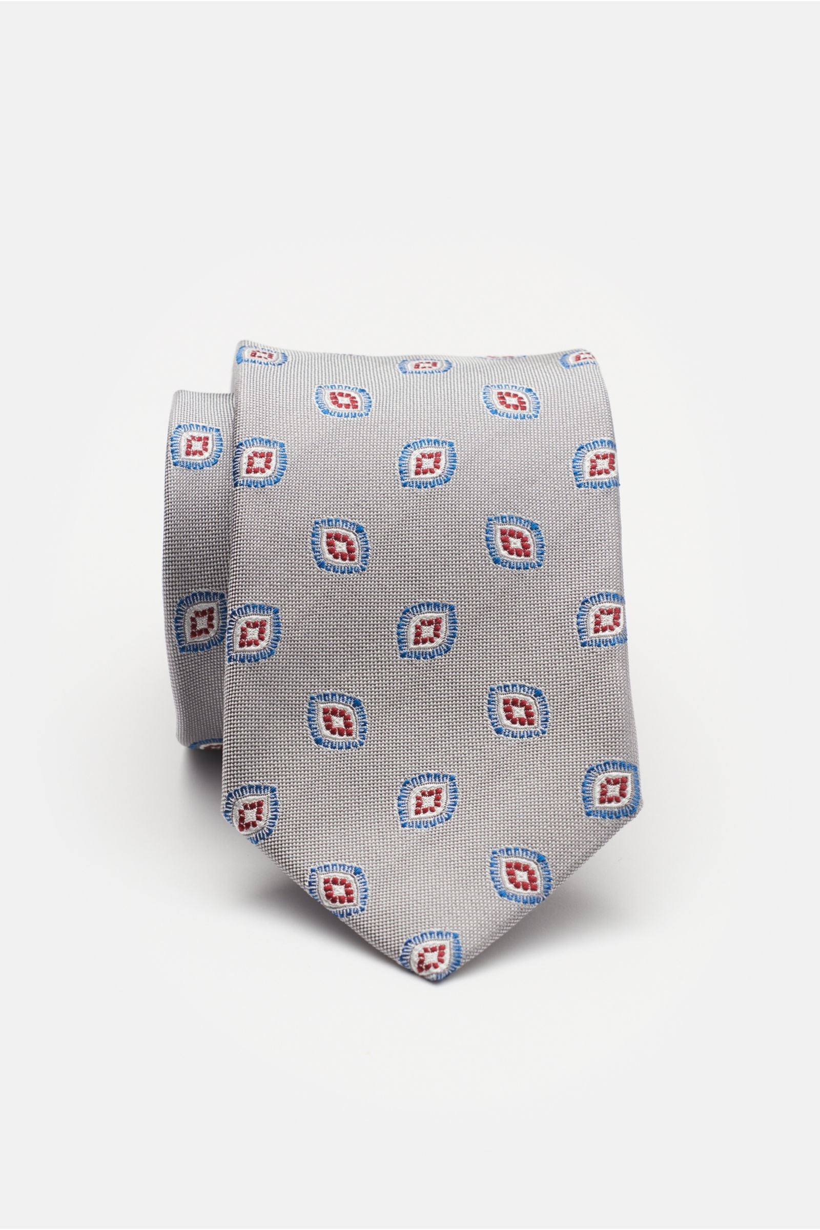 Bigi Silk tie 'Volga' grey// - Grey 2