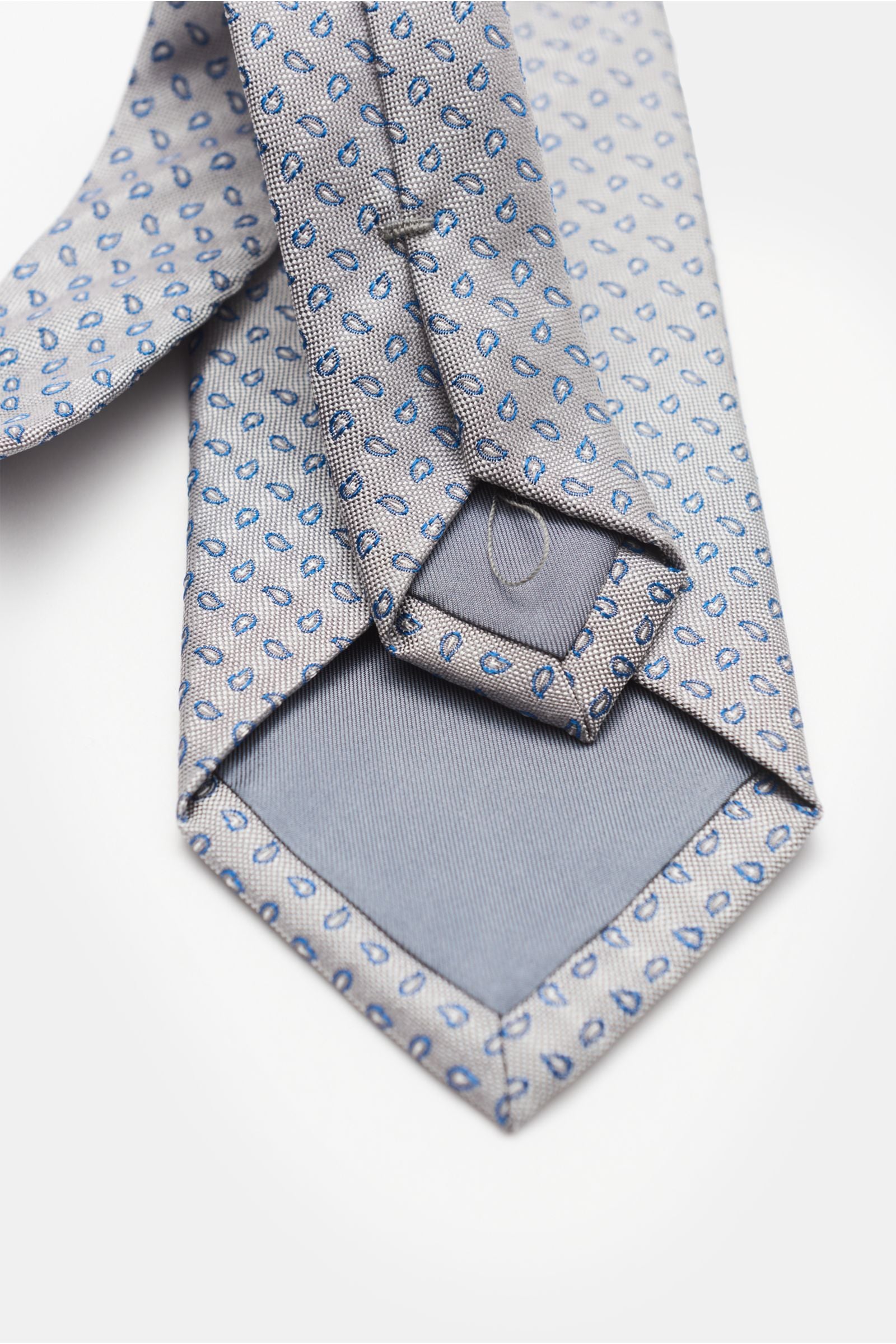 Bigi Silk tie 'Volga' grey// - Grey