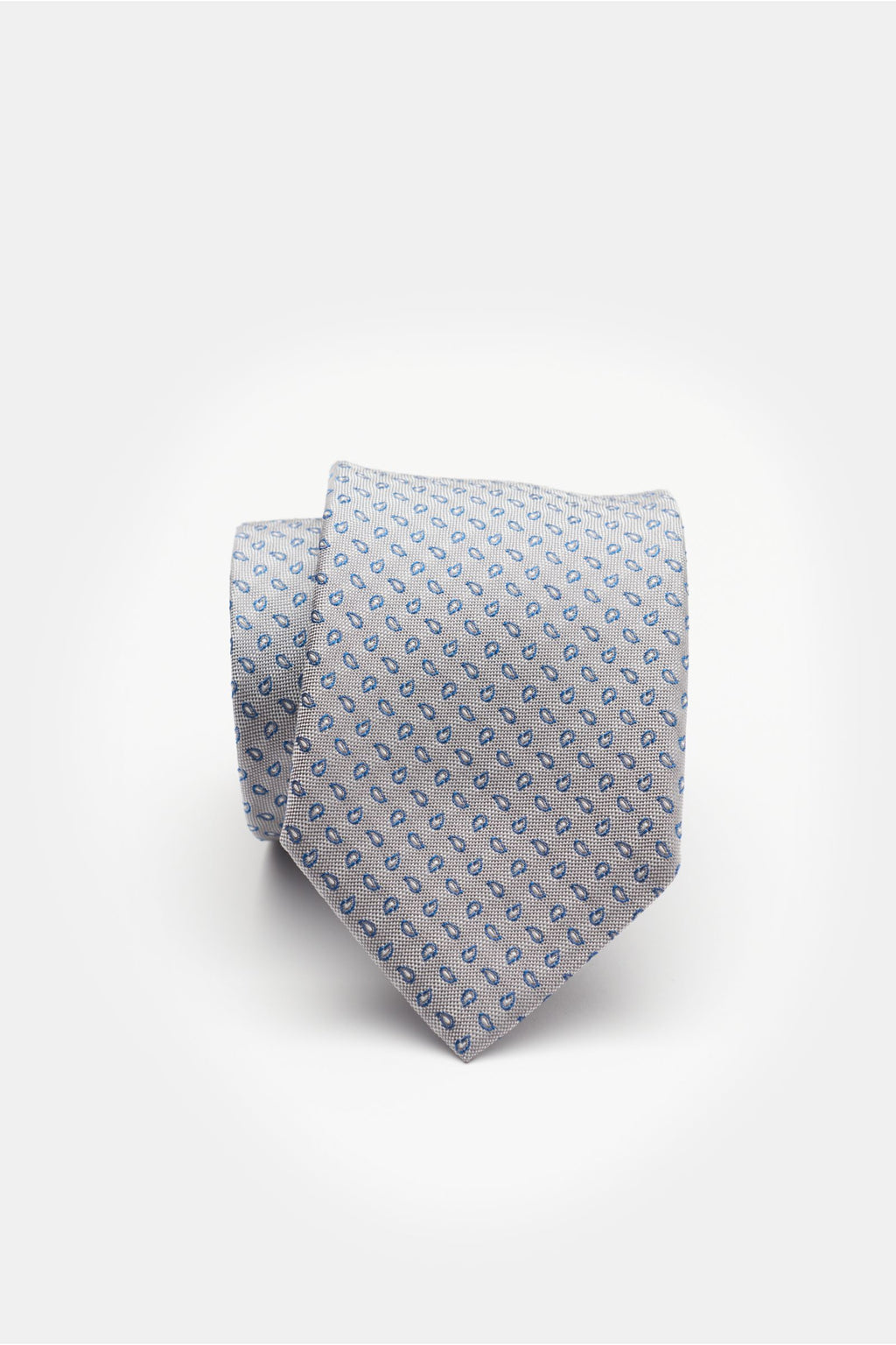 Bigi Silk tie 'Volga' grey// - Grey