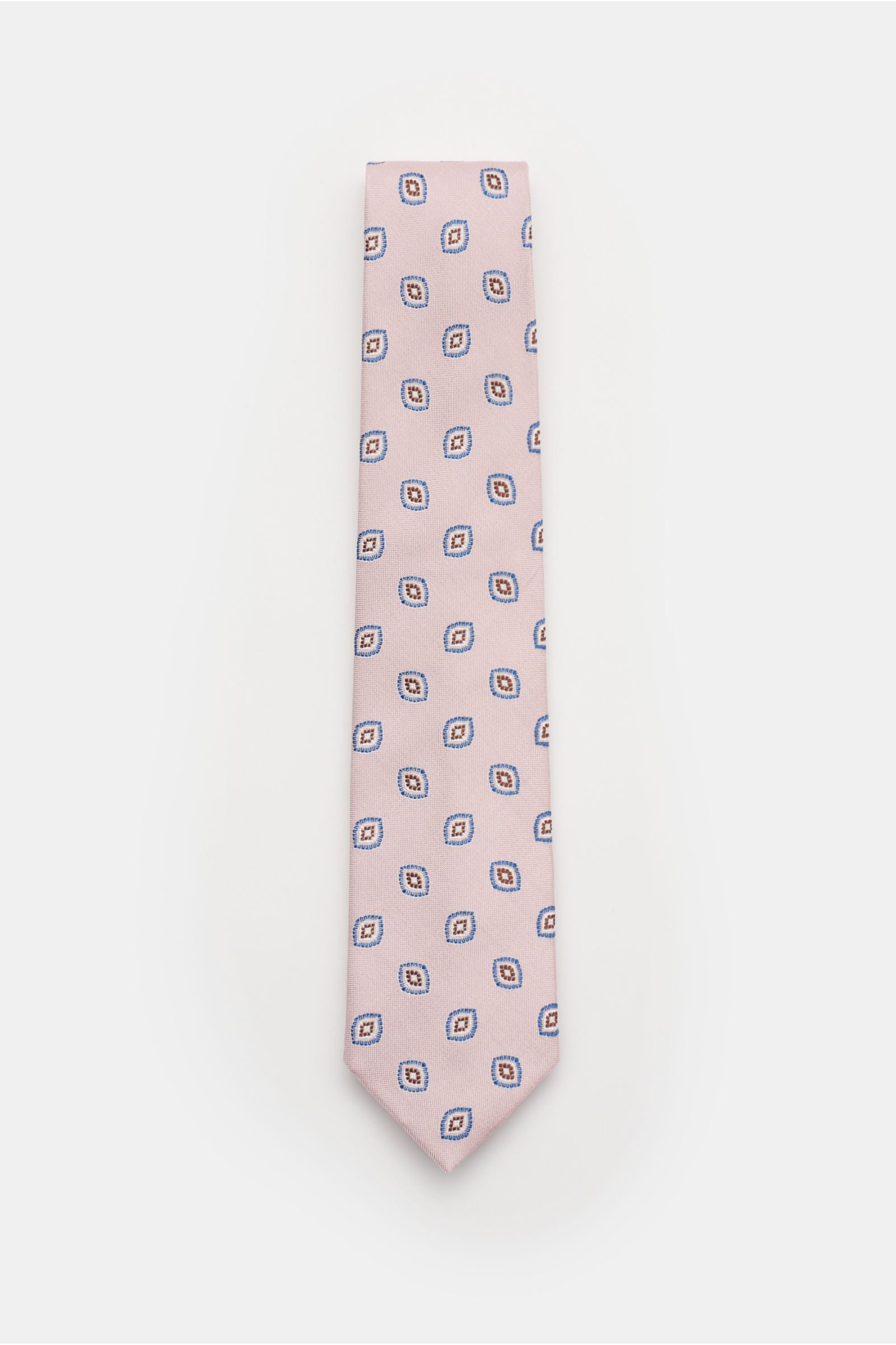 Bigi Silk tie 'Volga' - brown patterned