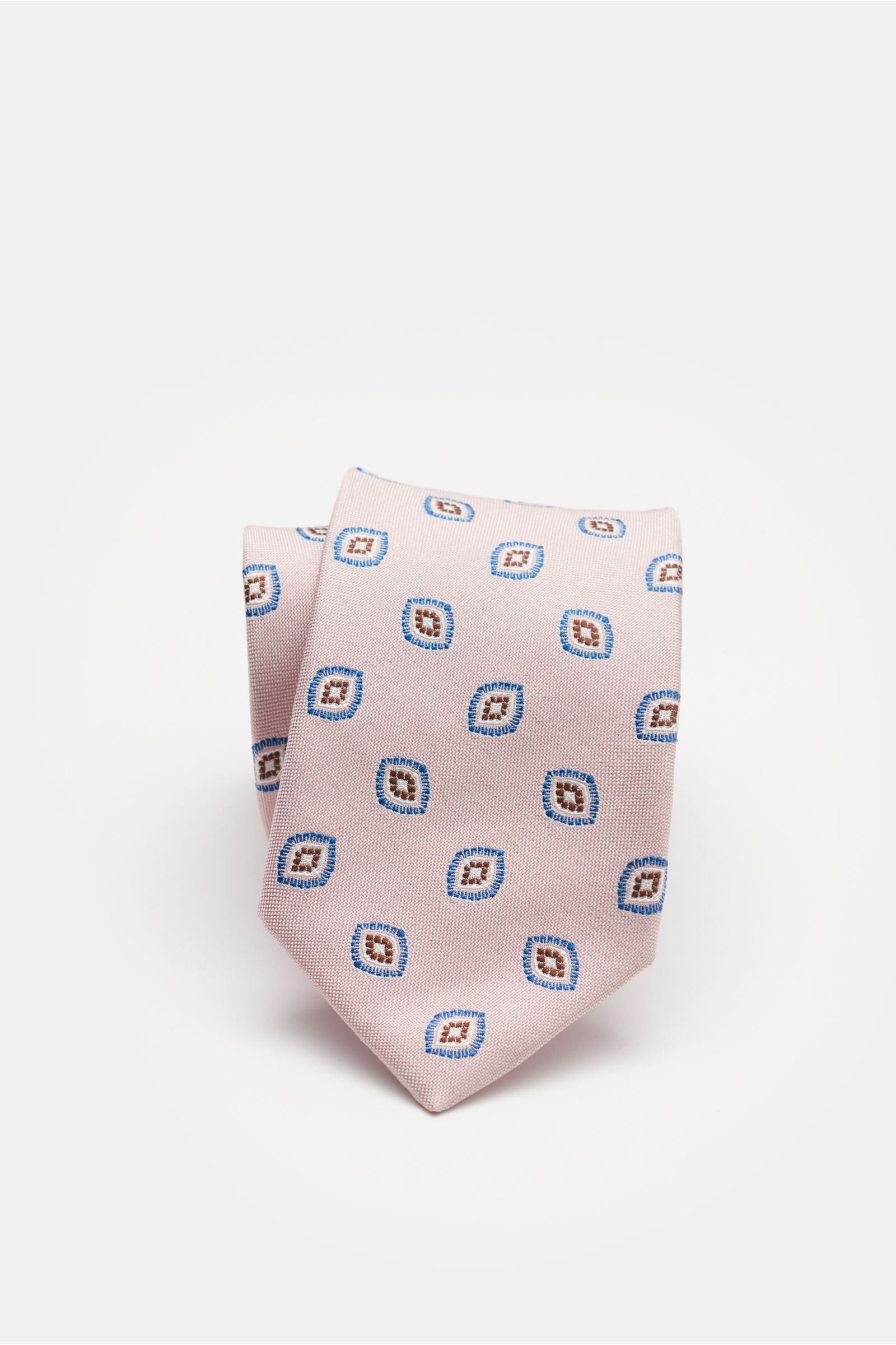 Bigi Silk tie 'Volga' - brown patterned