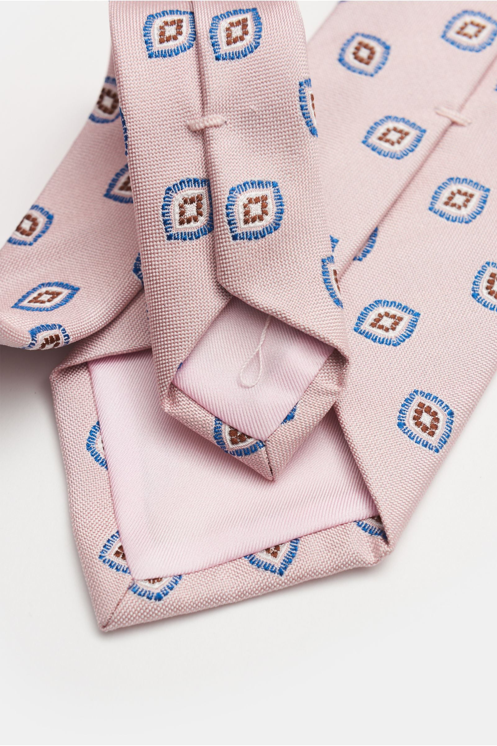 Bigi Silk tie 'Volga' - brown patterned