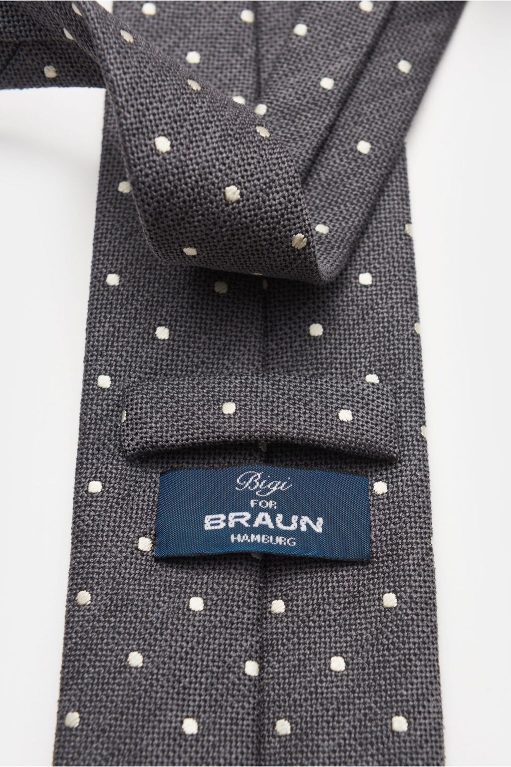 Bigi Silk tie 'Loira' - Dark grey