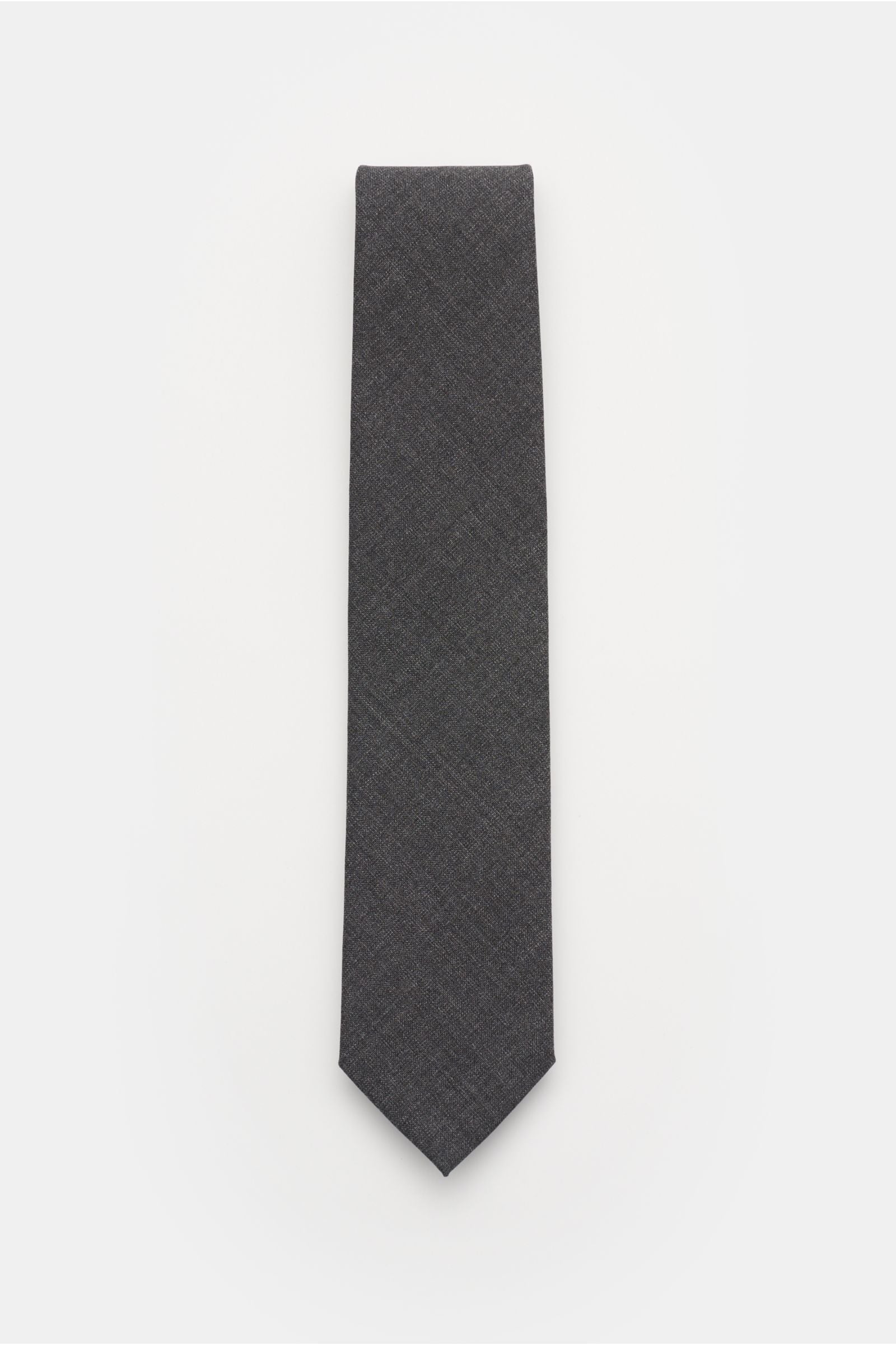 Bigi Wool tie 'Arno' - dark grey