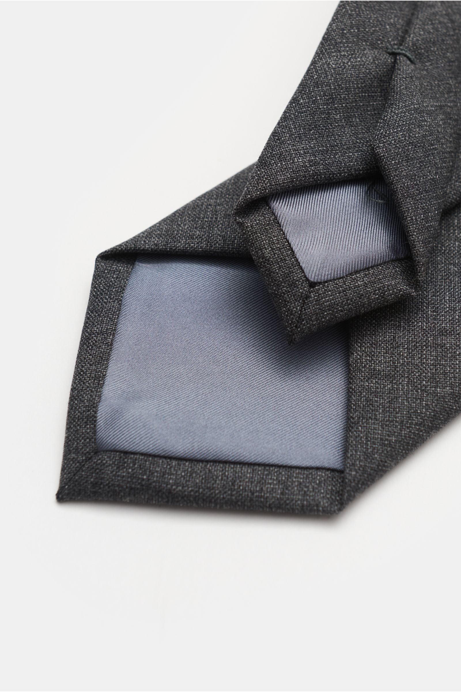 Bigi Wool tie 'Arno' - dark grey