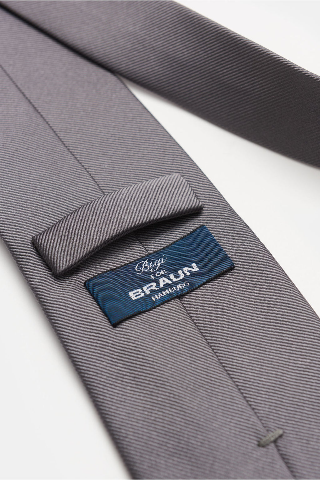 Bigi Silk tie 'Senna' - Grey