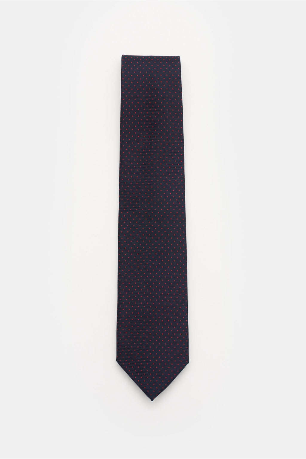 Bigi Silk tie 'Nilo' navy/red dotted - dotted