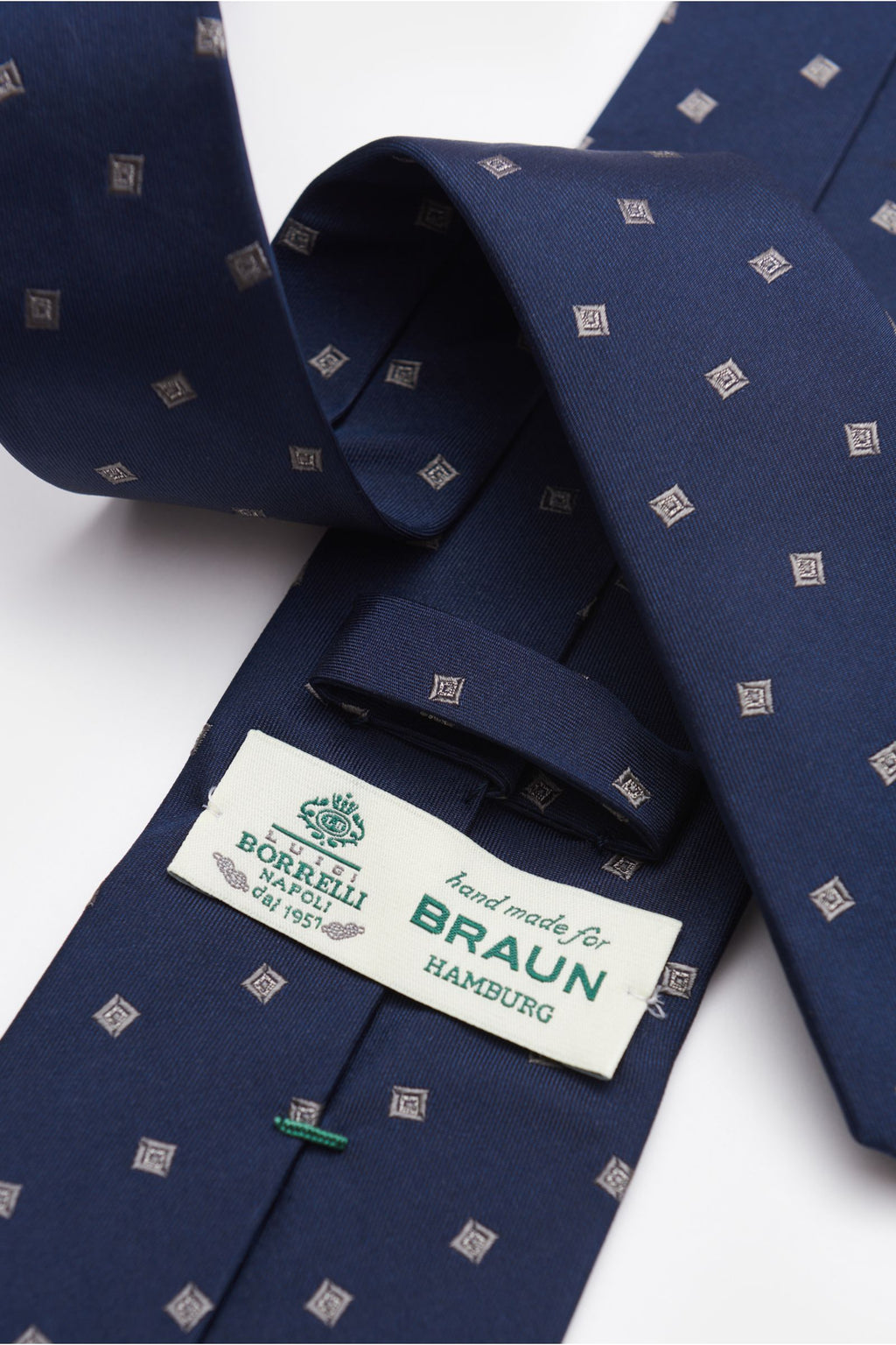 Borrelli Silk tie navy/e - Navy