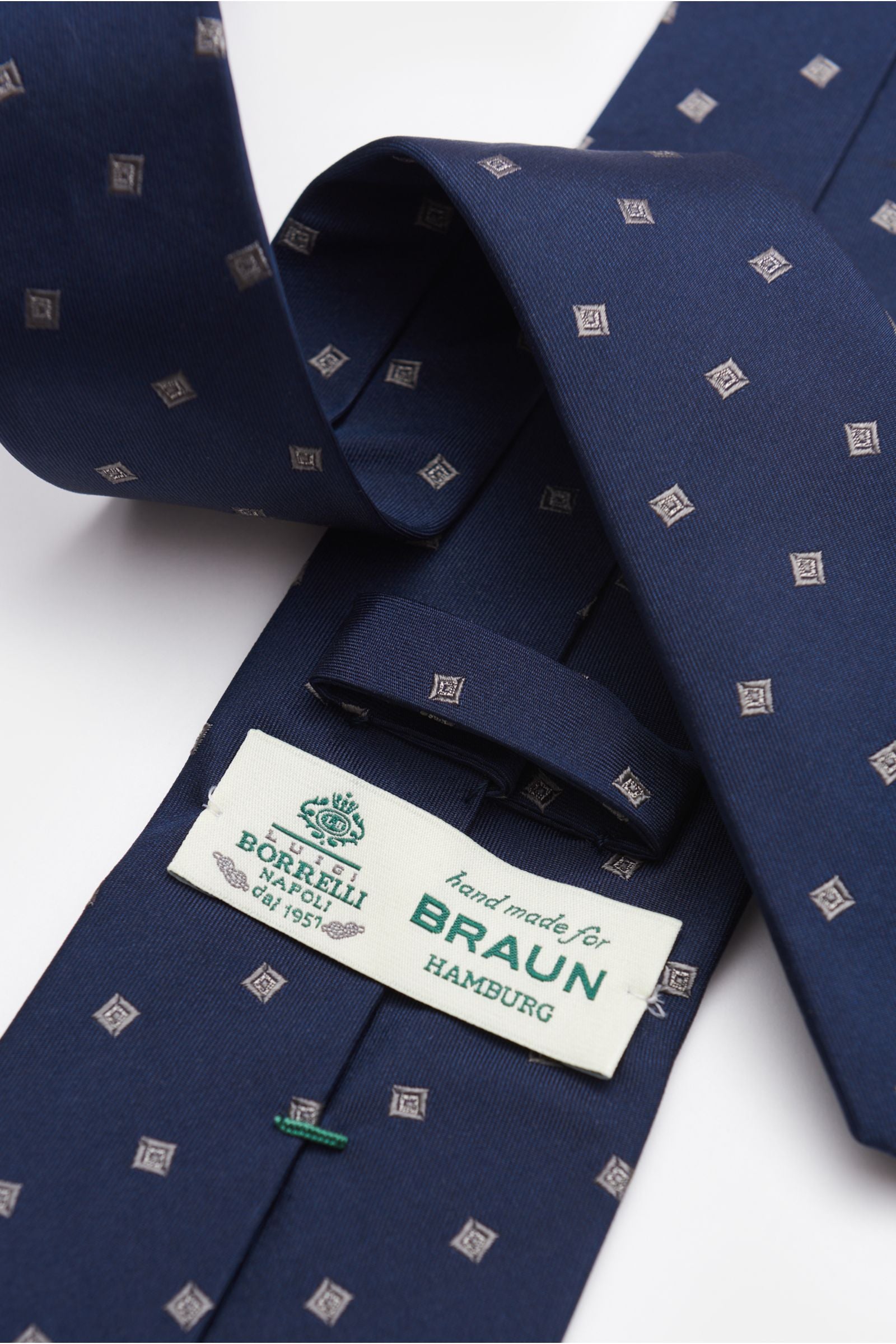 Borrelli Silk tie navy/e - Navy