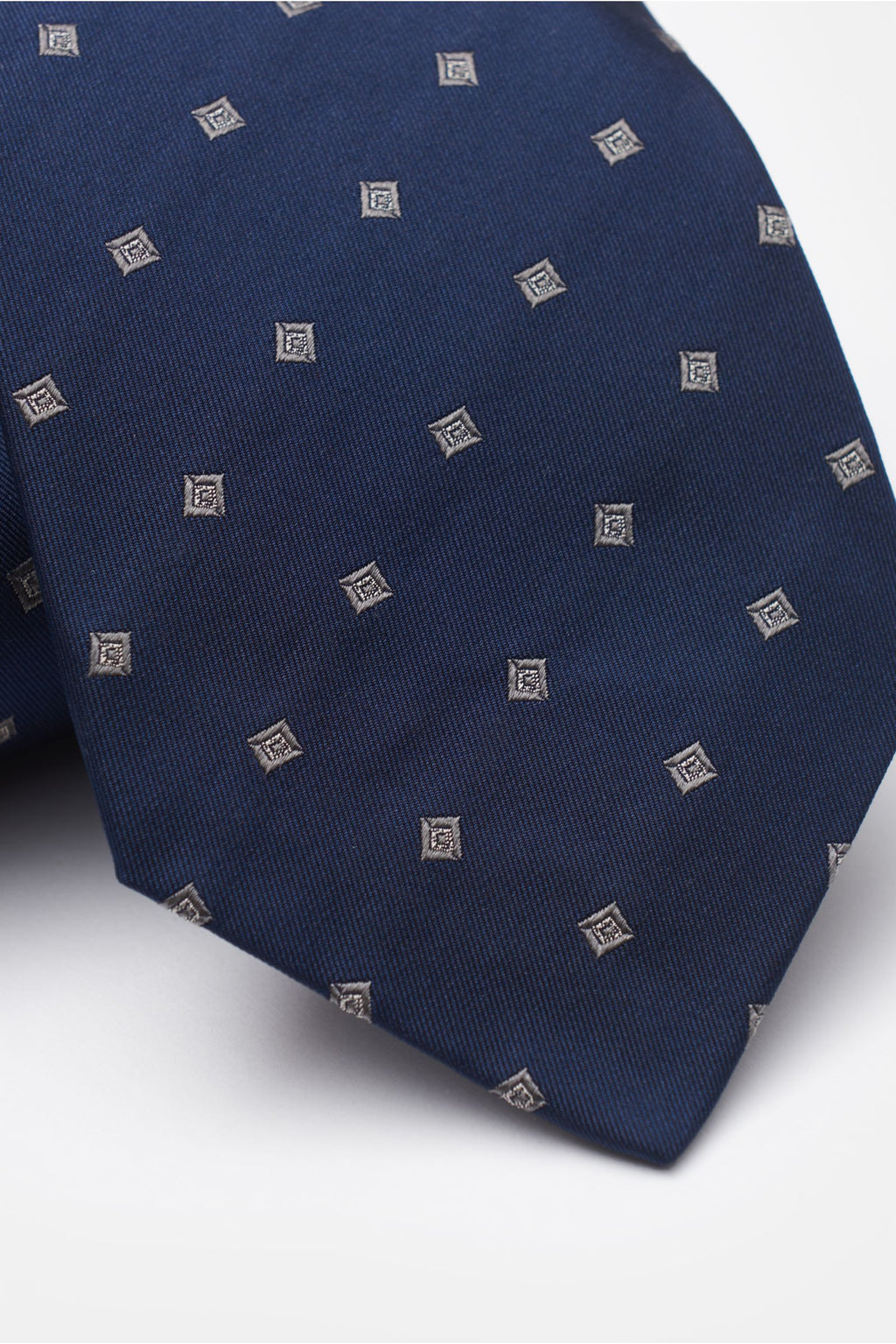 Borrelli Silk tie navy/e - Navy
