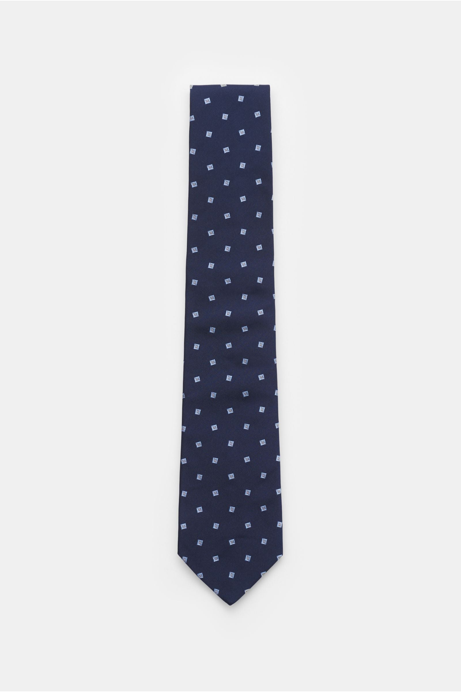 Borrelli Silk tie navy/e - Navy 2