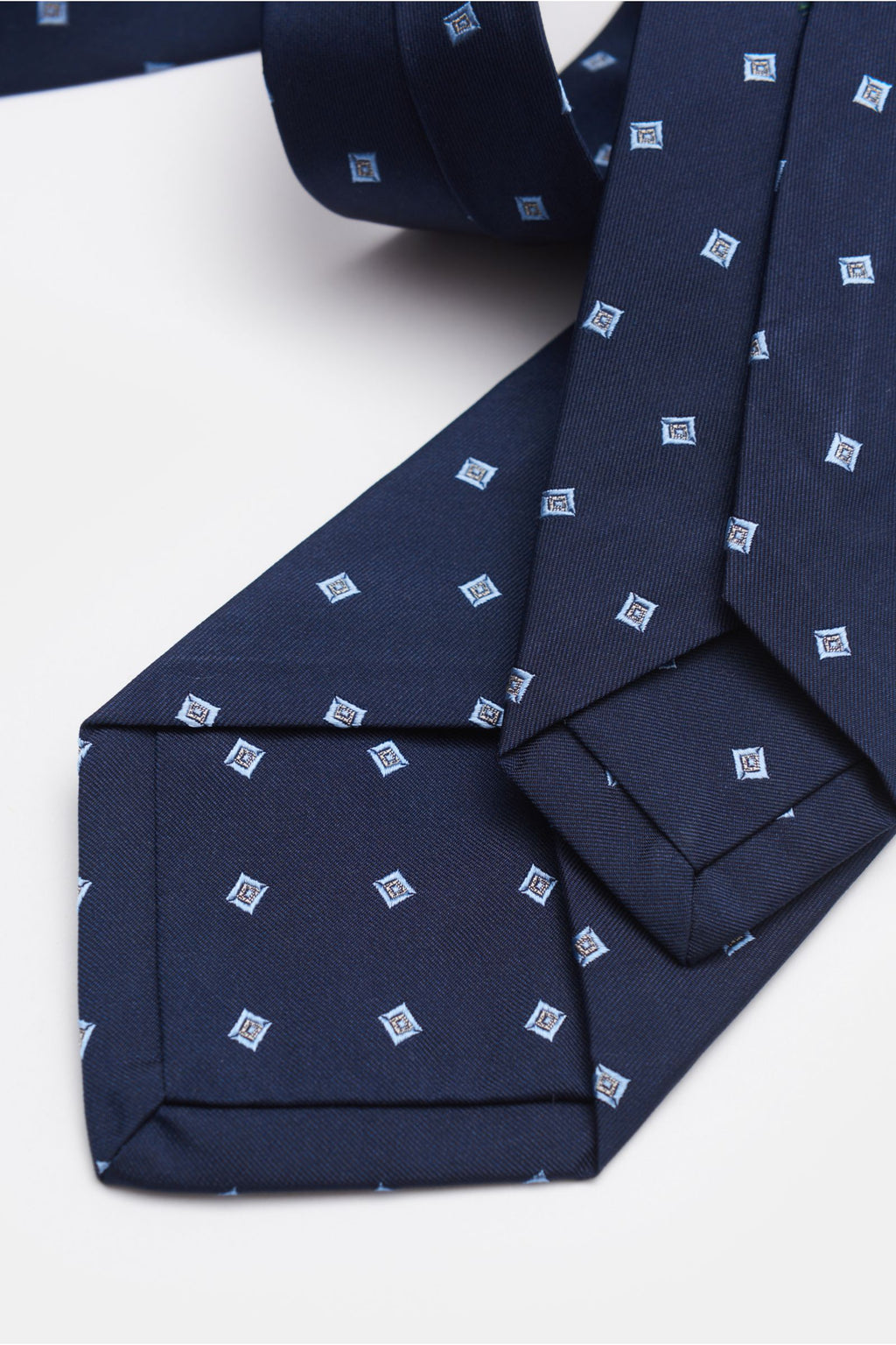 Borrelli Silk tie navy/e - Navy 2