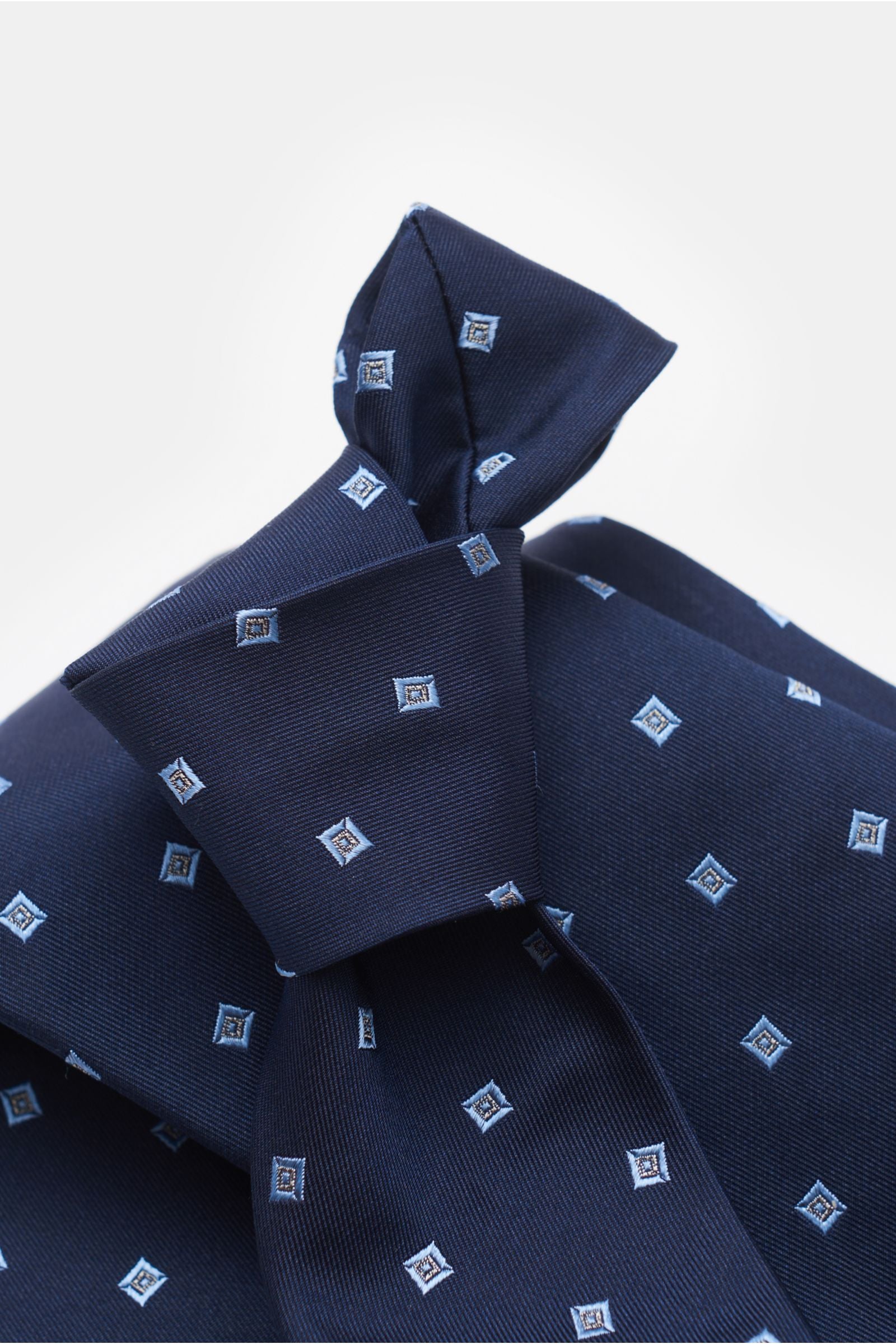 Borrelli Silk tie navy/e - Navy 2