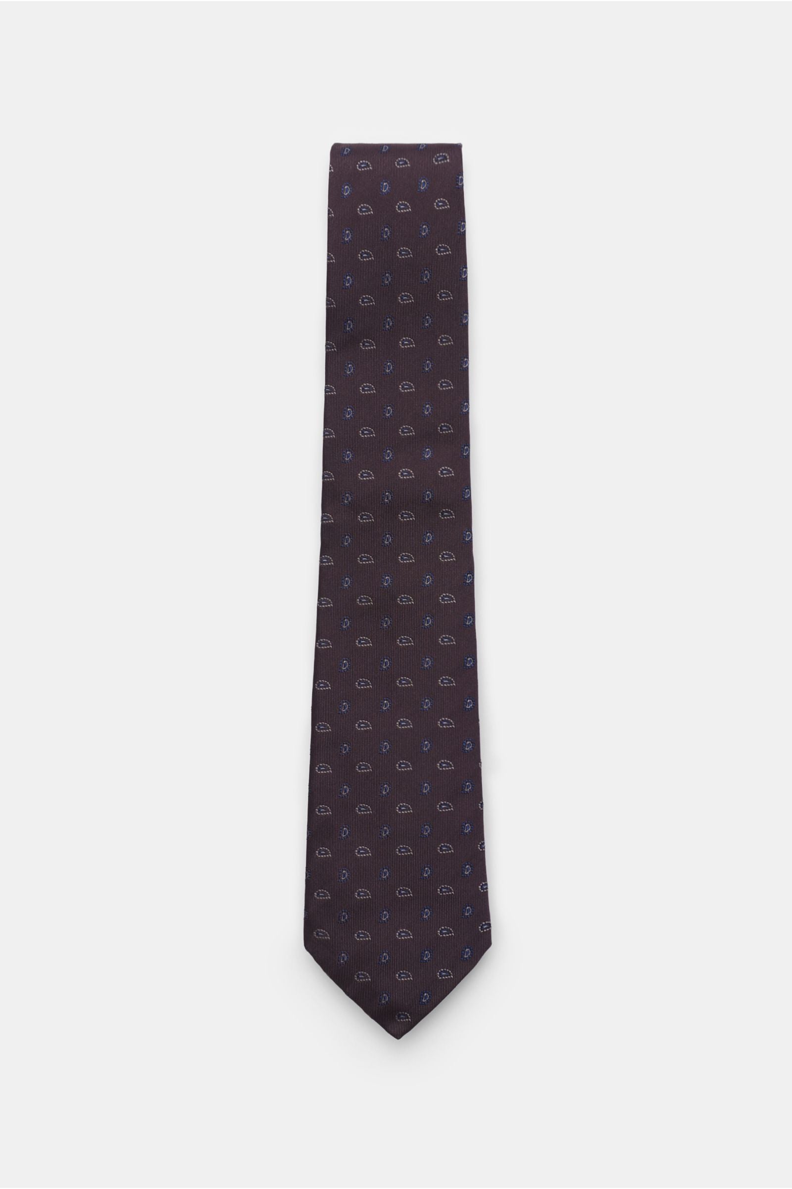 Borrelli Silk tie abrown/ - Dark brown