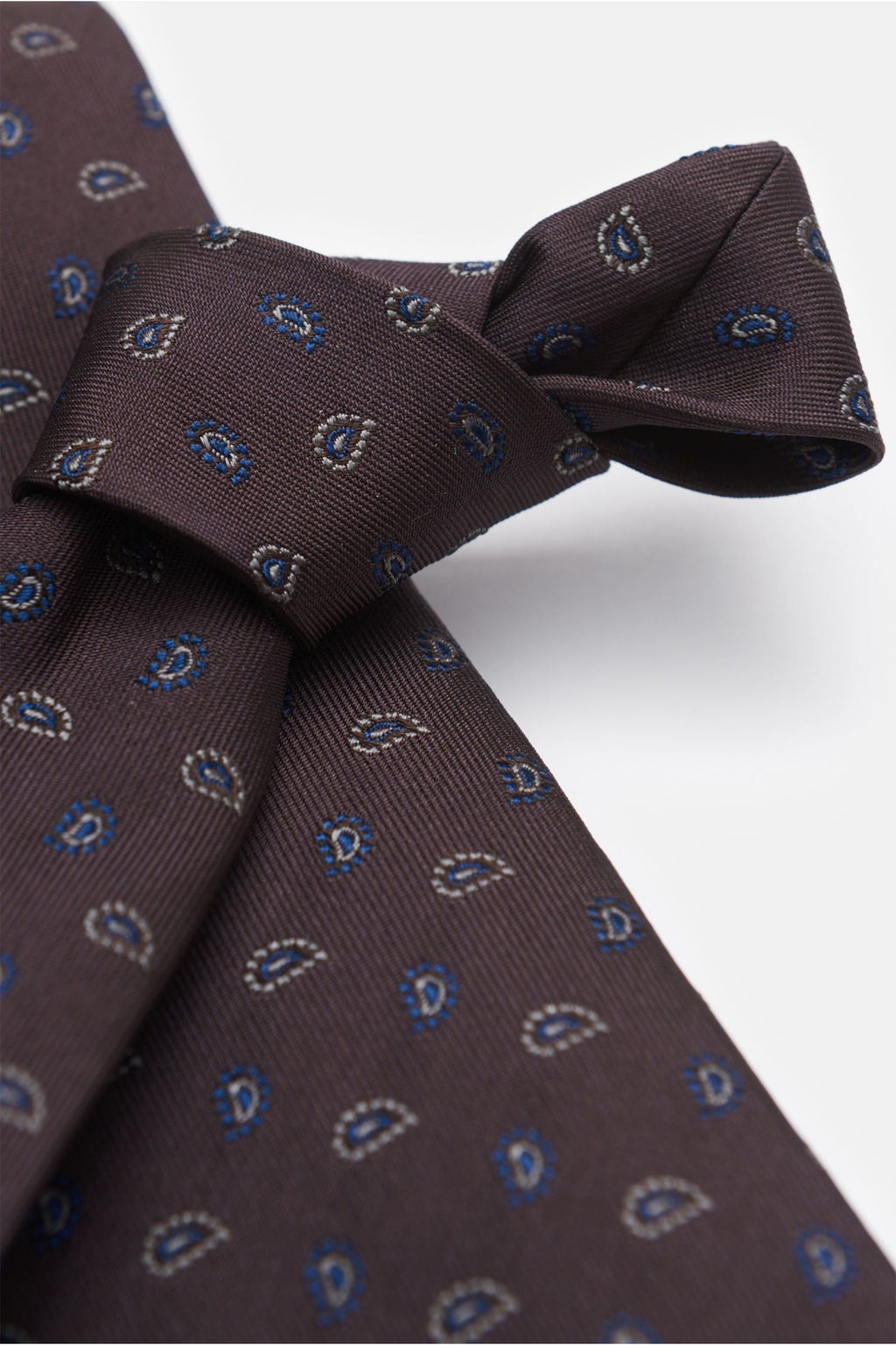 Borrelli Silk tie abrown/ - Dark brown