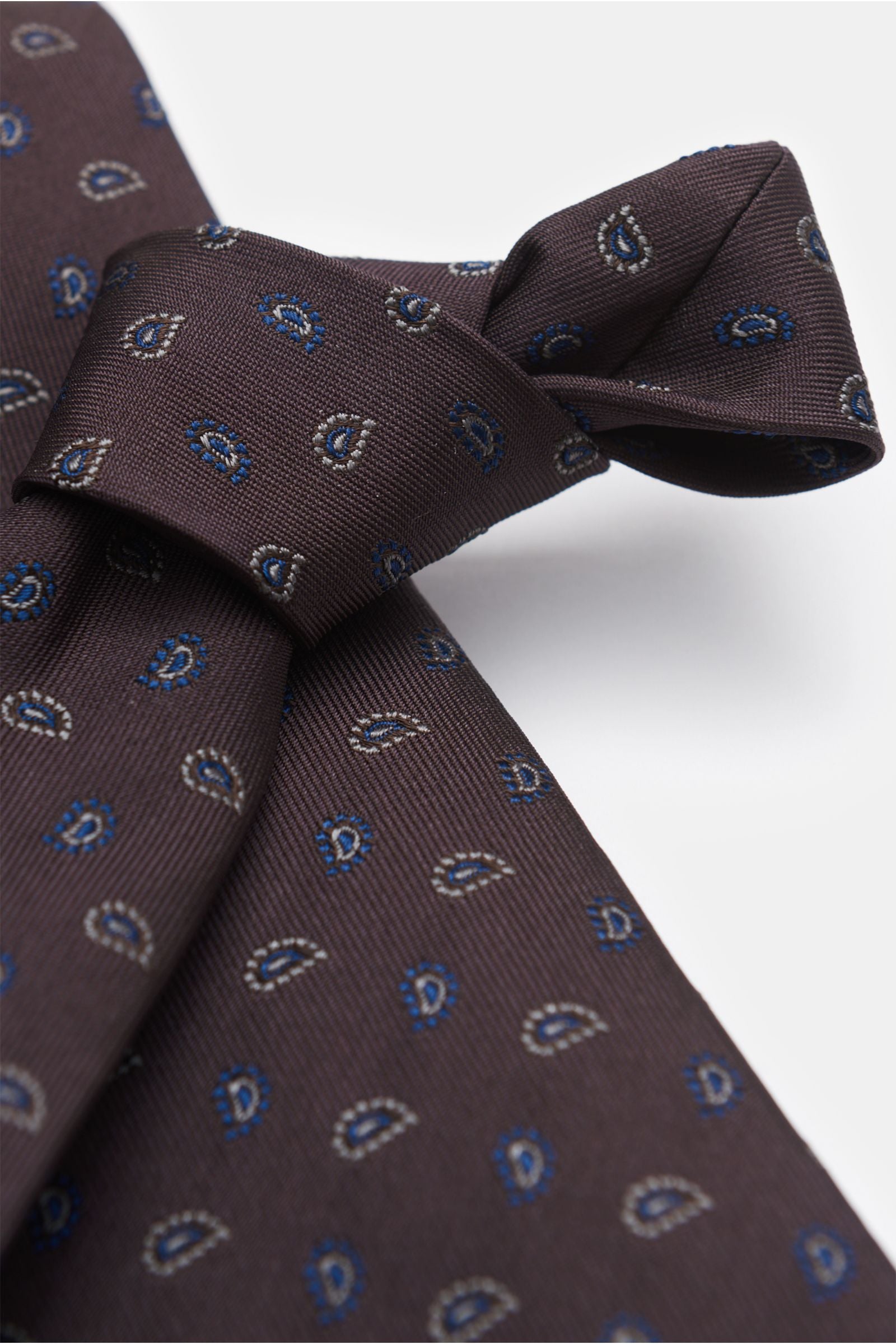 Borrelli Silk tie abrown/ - Dark brown