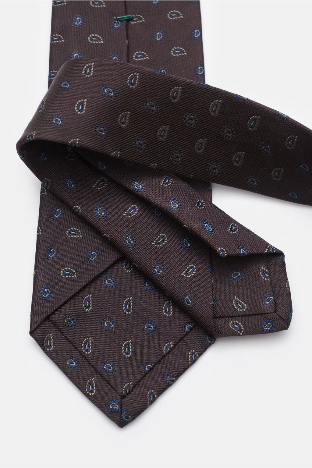 Borrelli Silk tie abrown/ - Dark brown