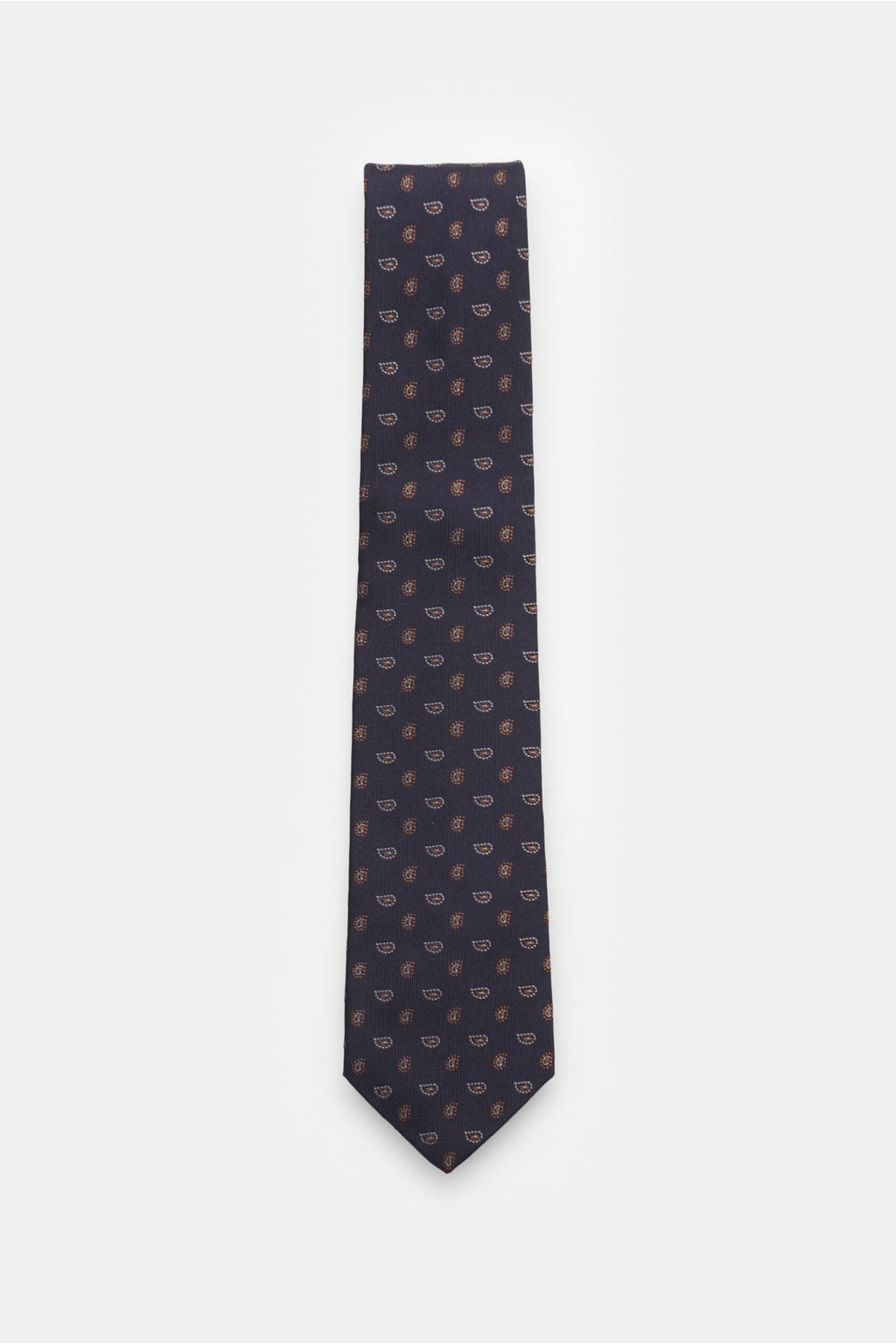 Borrelli Silk tie abrown/ - Navy